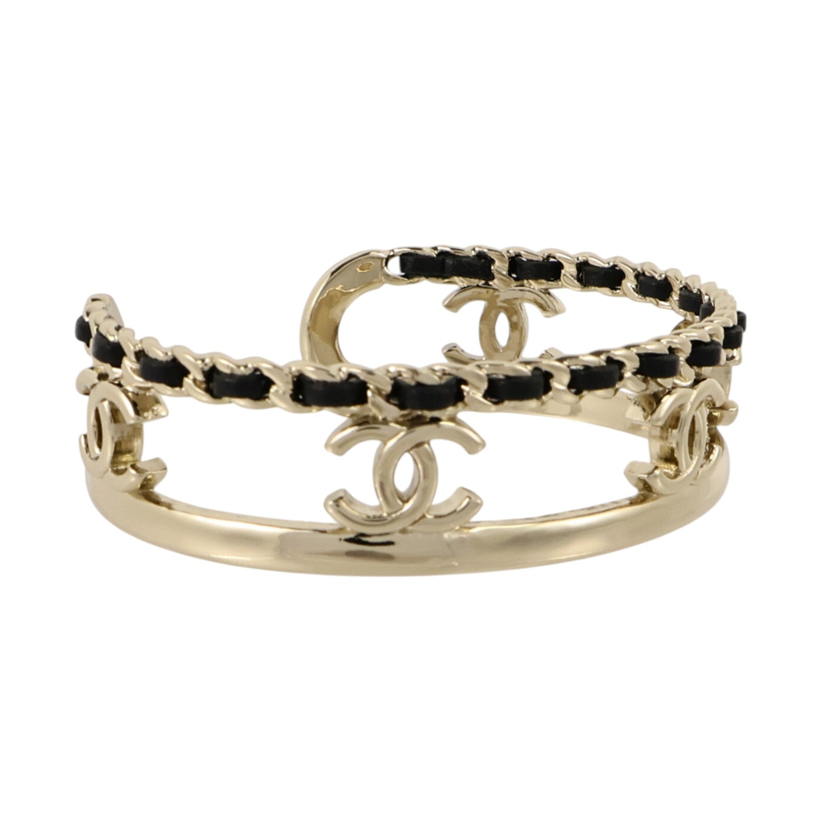 CHANEL 金屬/皮革Bangle手鐲