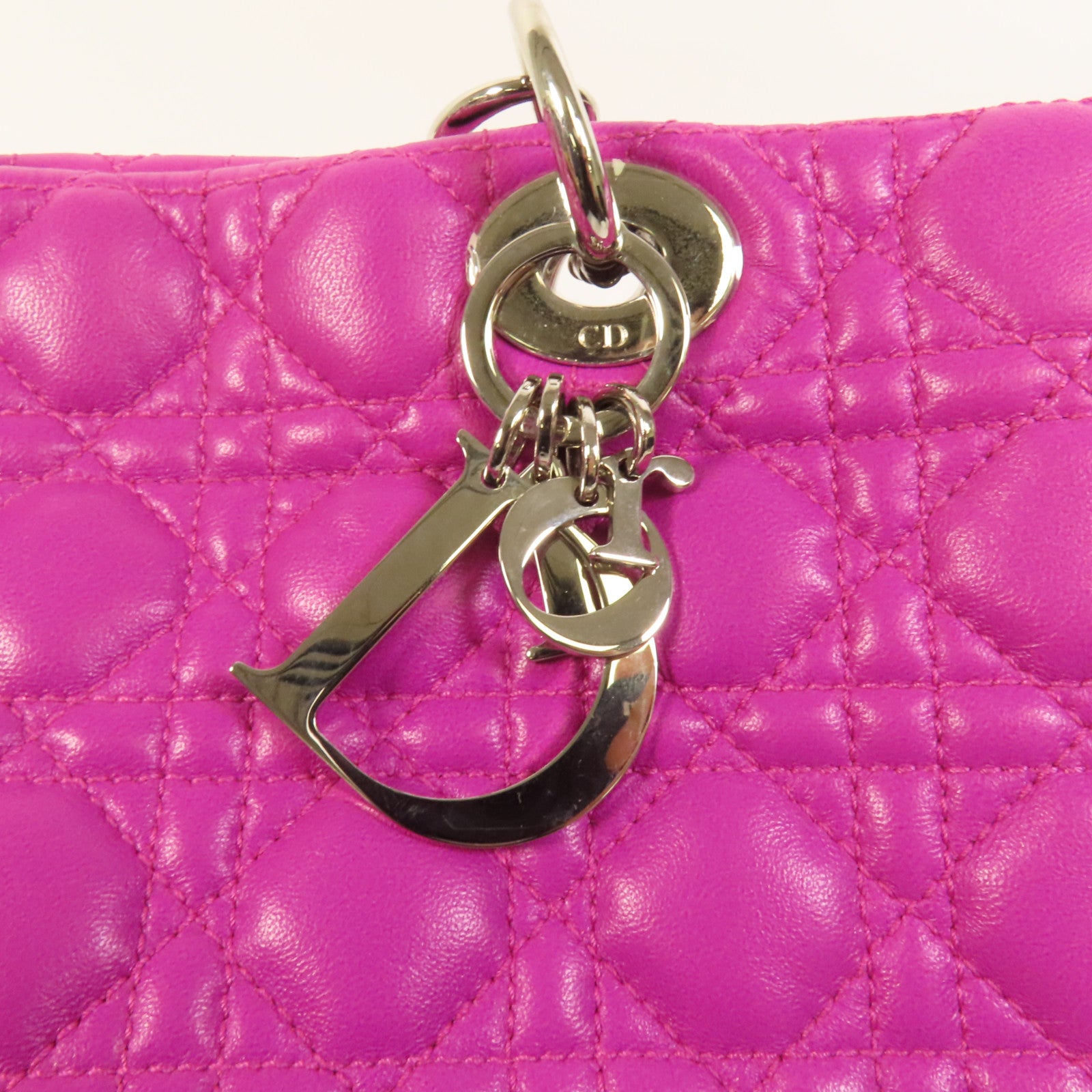 Dior 羊皮皮革Hand Bag銀扣手挽袋