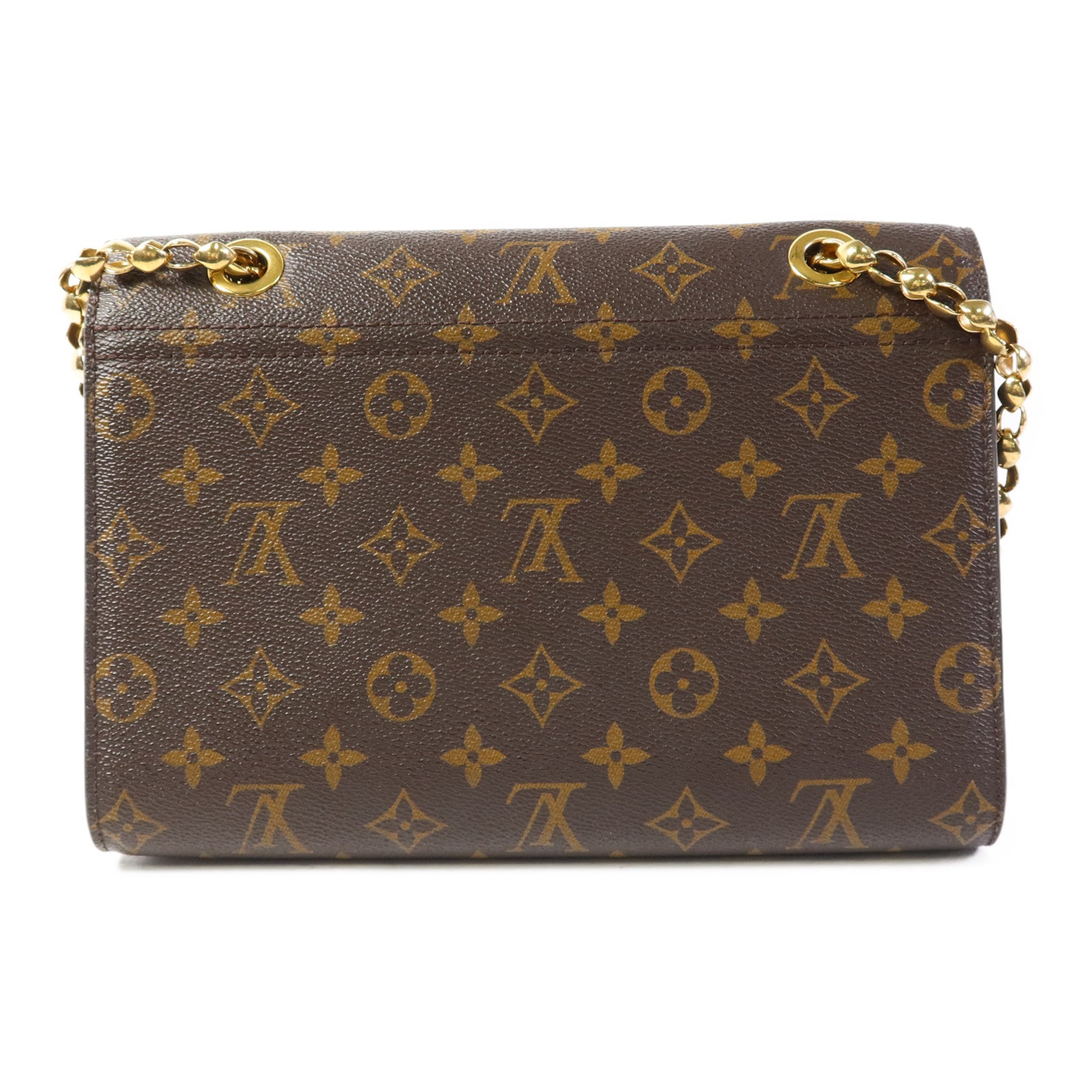 LOUIS VUITTON Monogram Victoire金扣鏈帶肩背袋