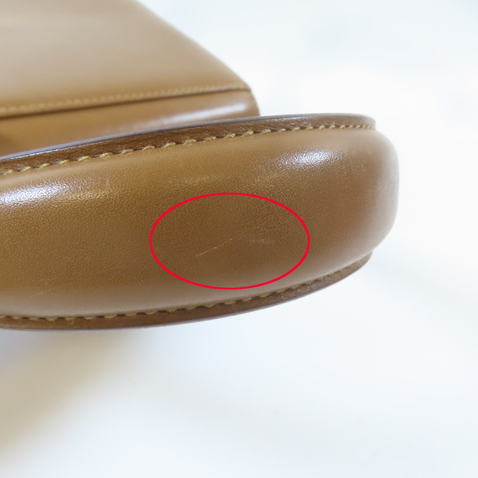 Salvatore Ferragamo 牛皮皮革2 Way Shoulder Bag金扣手挽肩背兩用袋啡色
