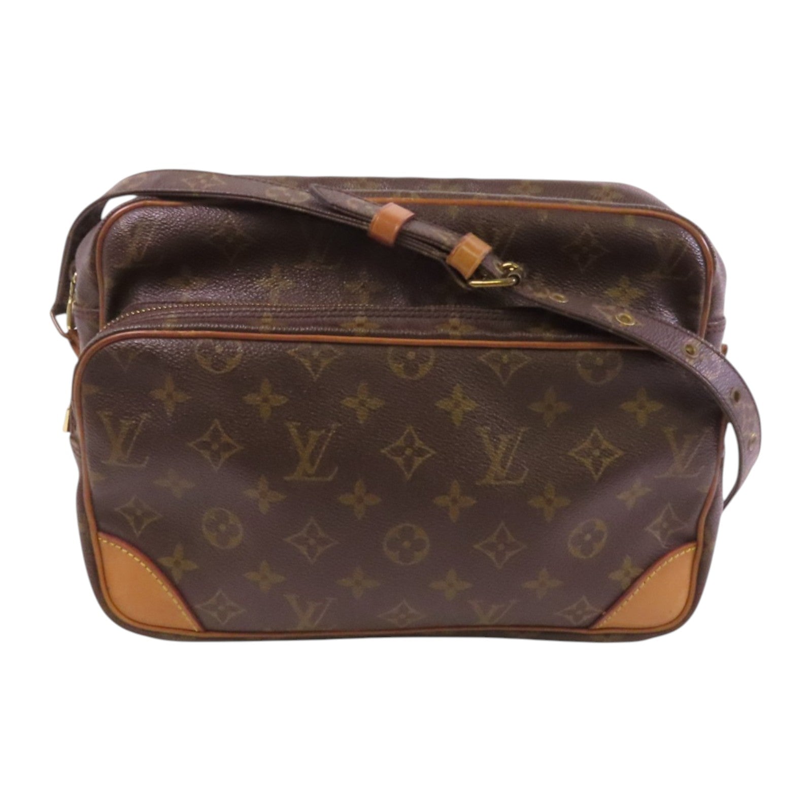 LOUIS VUITTON Monogram Nile金扣肩背袋