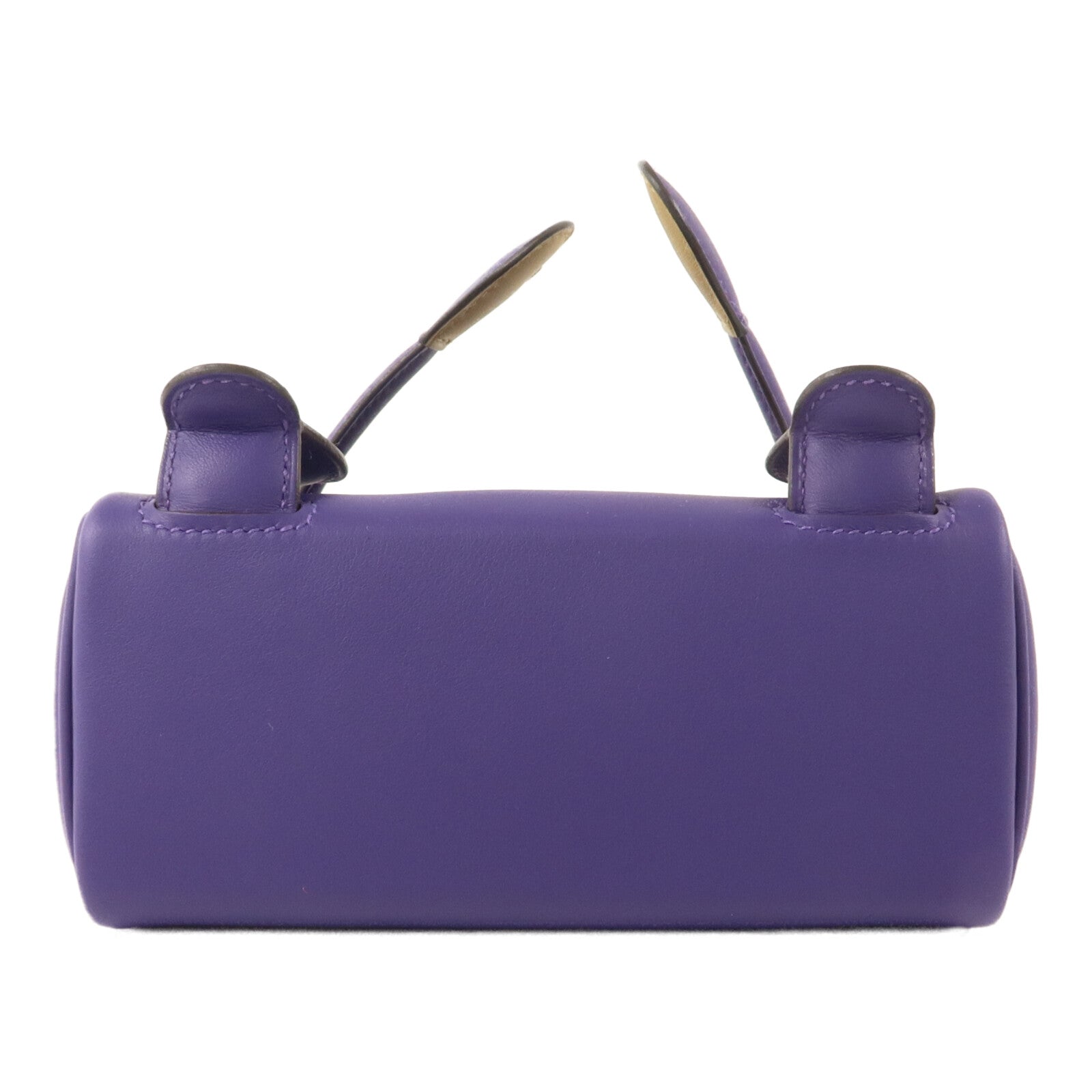 HERMES Swift皮革Kelly Doll手挽袋Purple/Dune