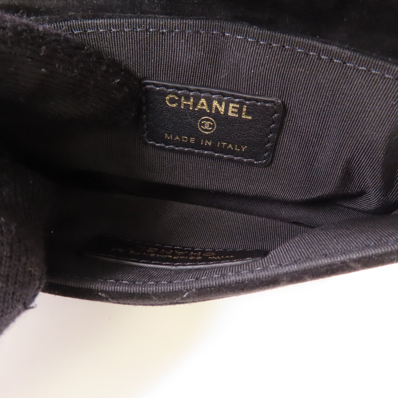 CHANEL 麂皮皮革Wallet金扣錢包
