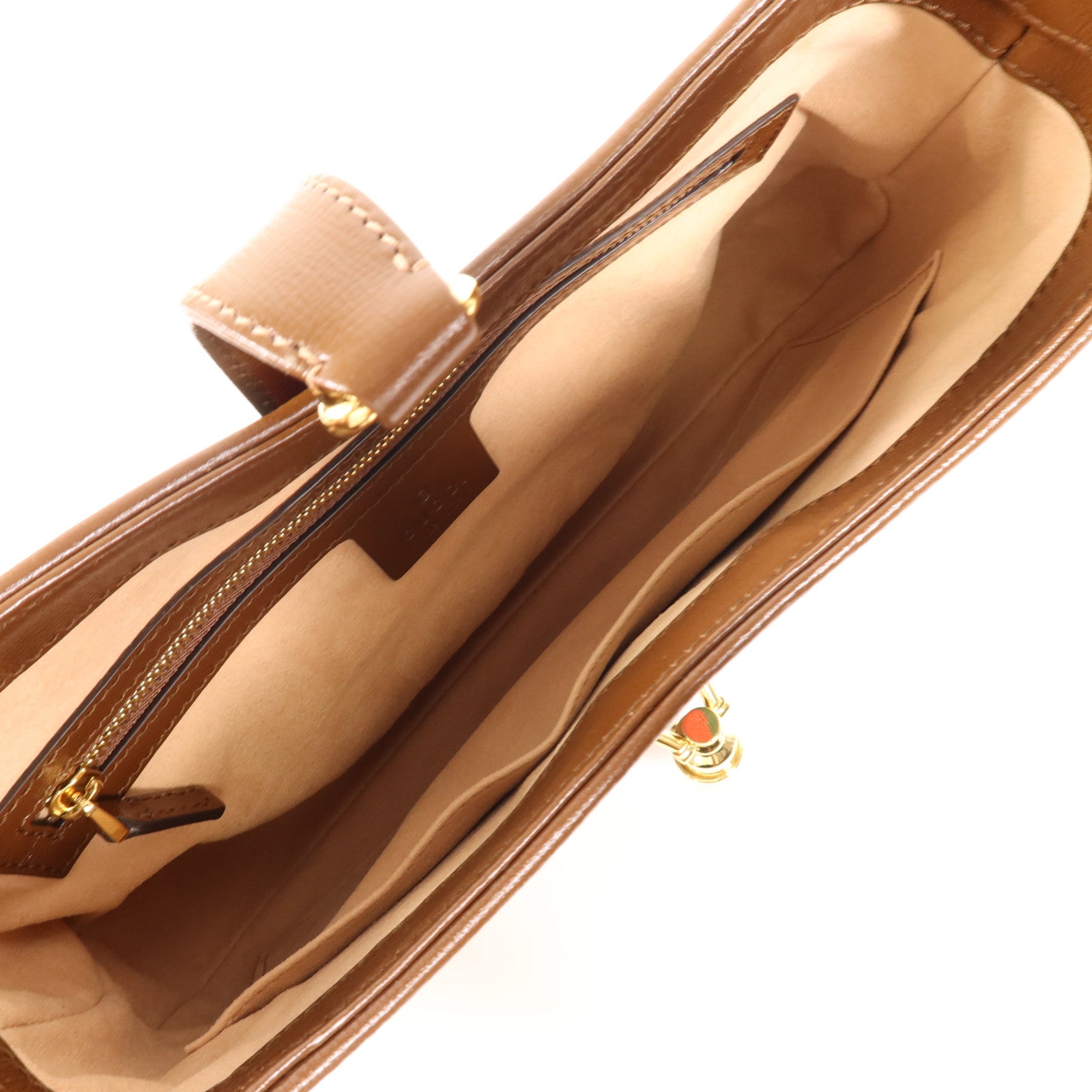 GUCCI 牛皮皮革/塗層帆布Jackie 1961 Small金扣肩背袋