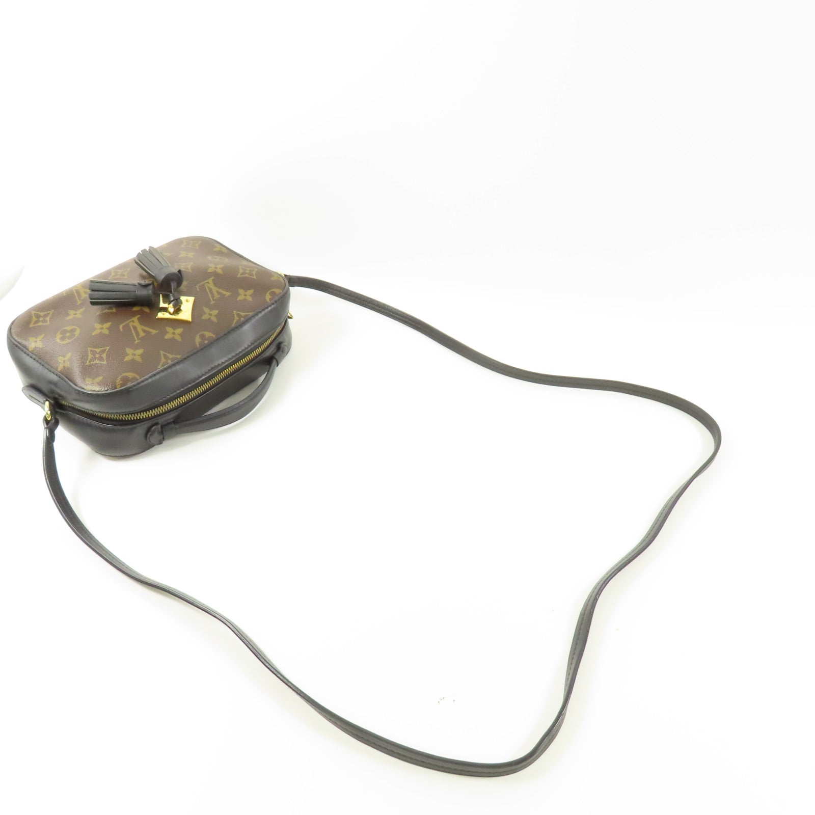 LOUIS VUITTON Monogram Saintonge金扣手挽肩背兩用袋