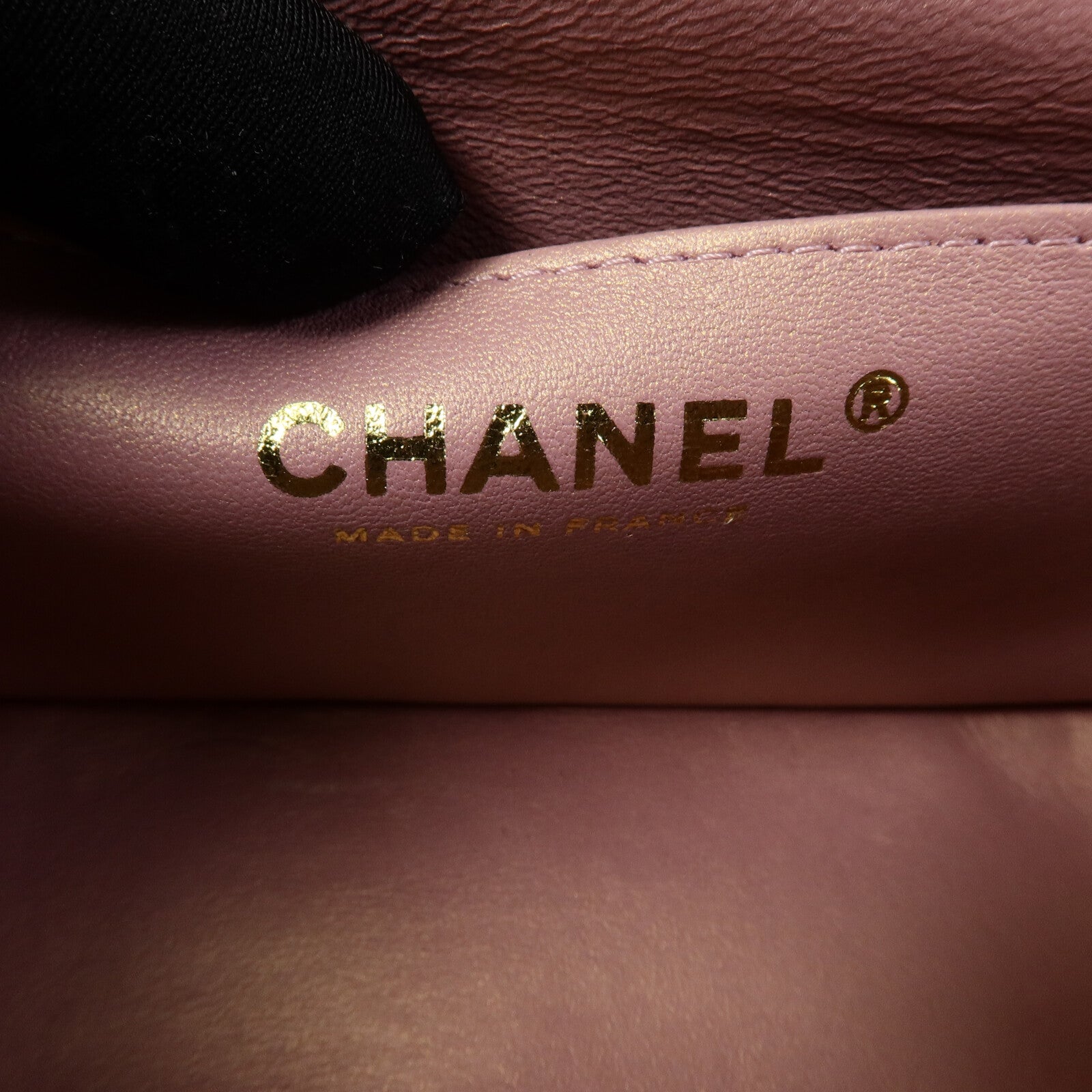 CHANEL 羊皮皮革Mini Flap Bag With Top Handle鏈帶肩背袋