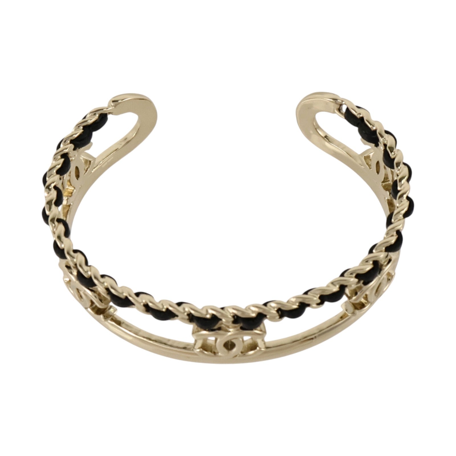 CHANEL 金屬/皮革Bangle手鐲