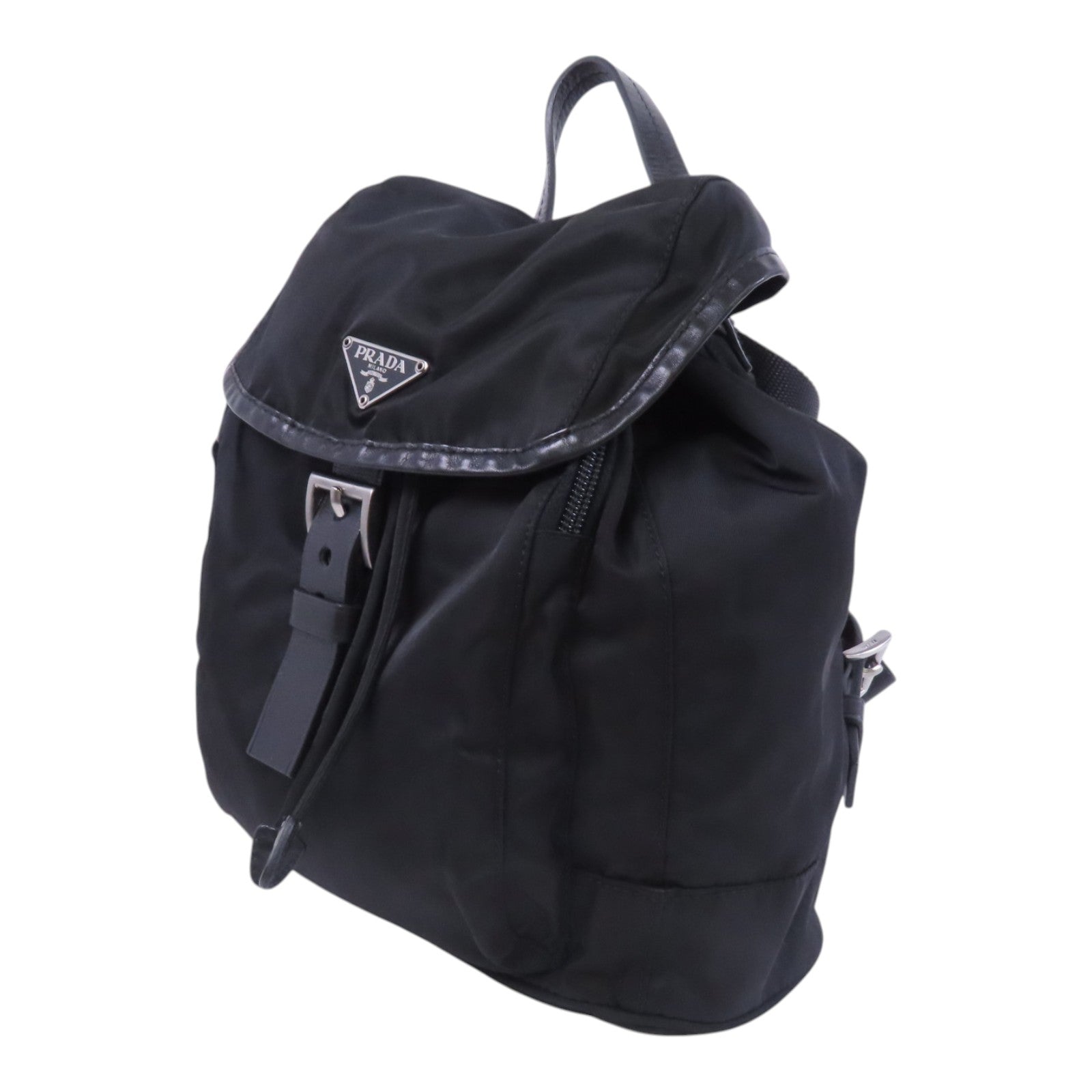 PRADA 尼龍Backpack銀扣背包