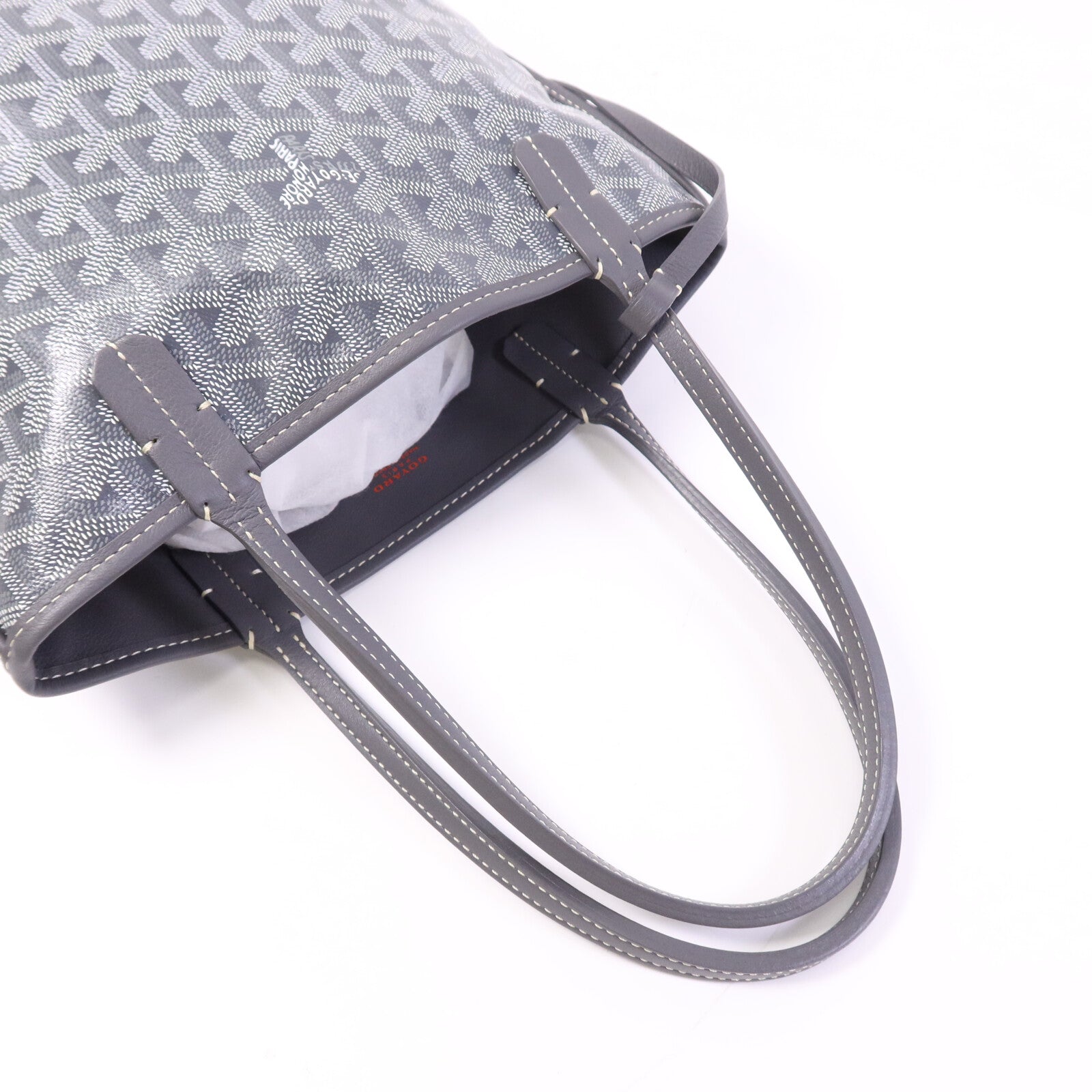 GOYARD 塗層帆布Anjon Mini銀扣手挽袋