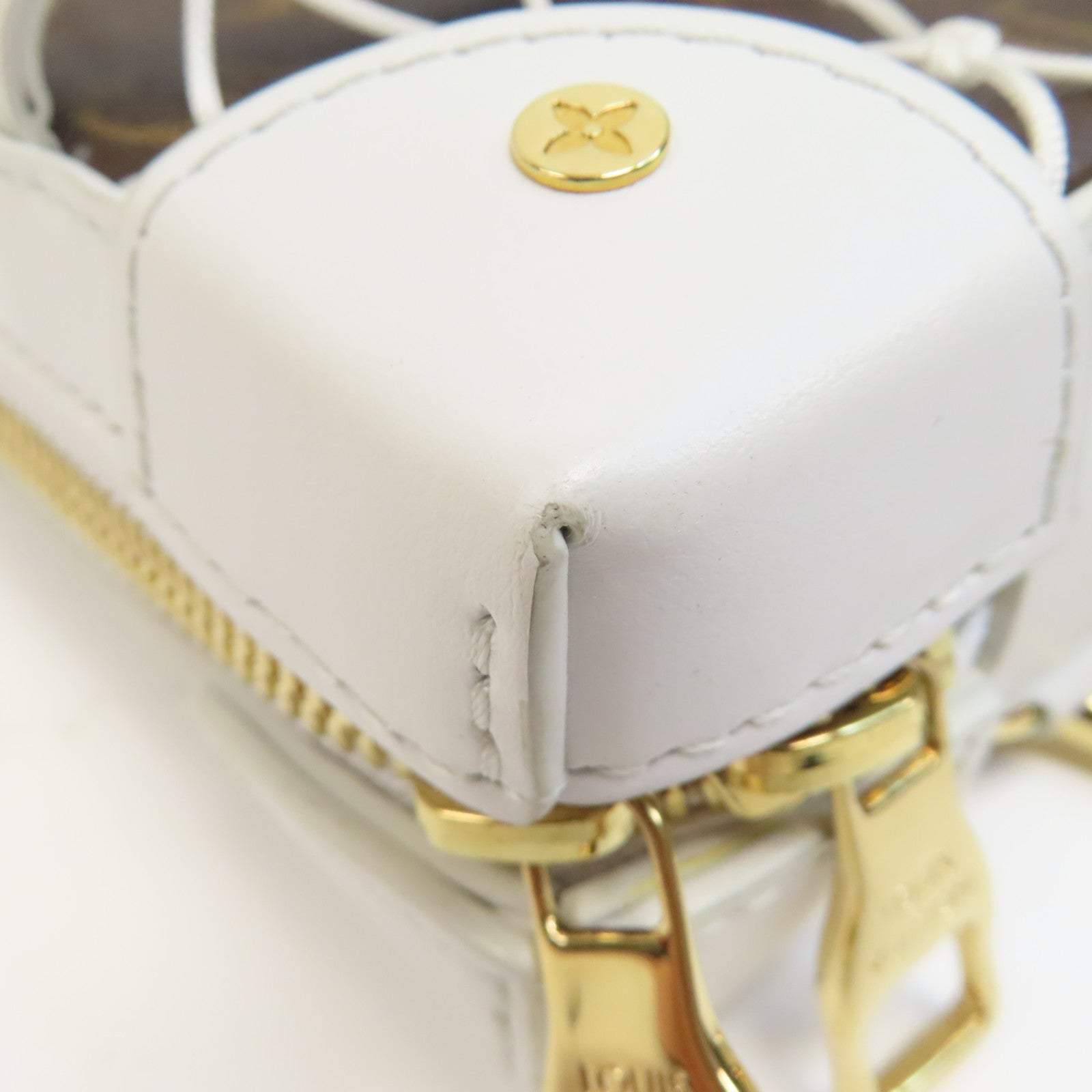 LOUIS VUITTON 【激減優惠】Monogram/皮革LVxNBA Soft Trunk金扣肩背袋啡色/白色