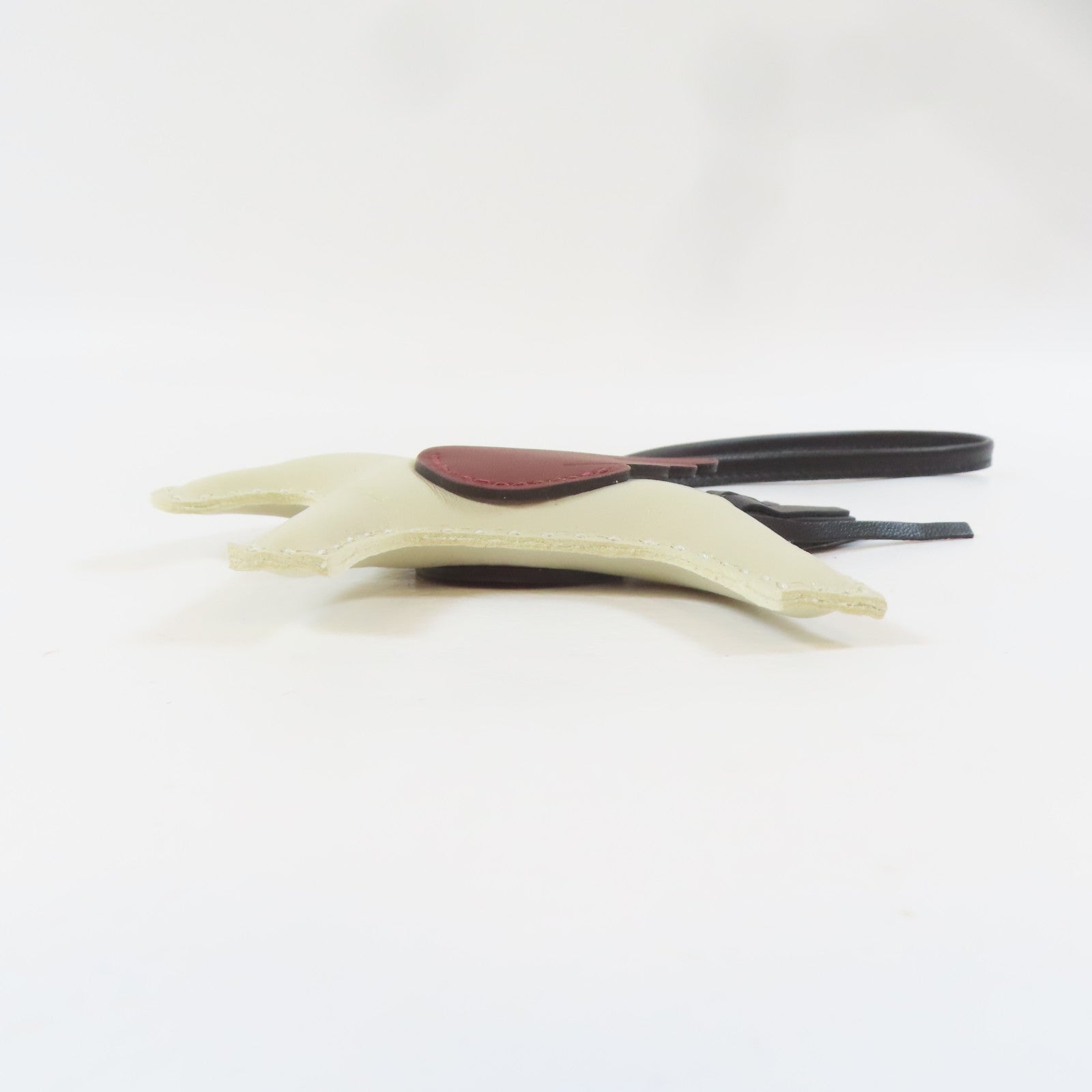 HERMES Swift皮革Rodeo Pegase PM掛飾Craie/白色/Noir/黑色/Rouge H/啡紅色