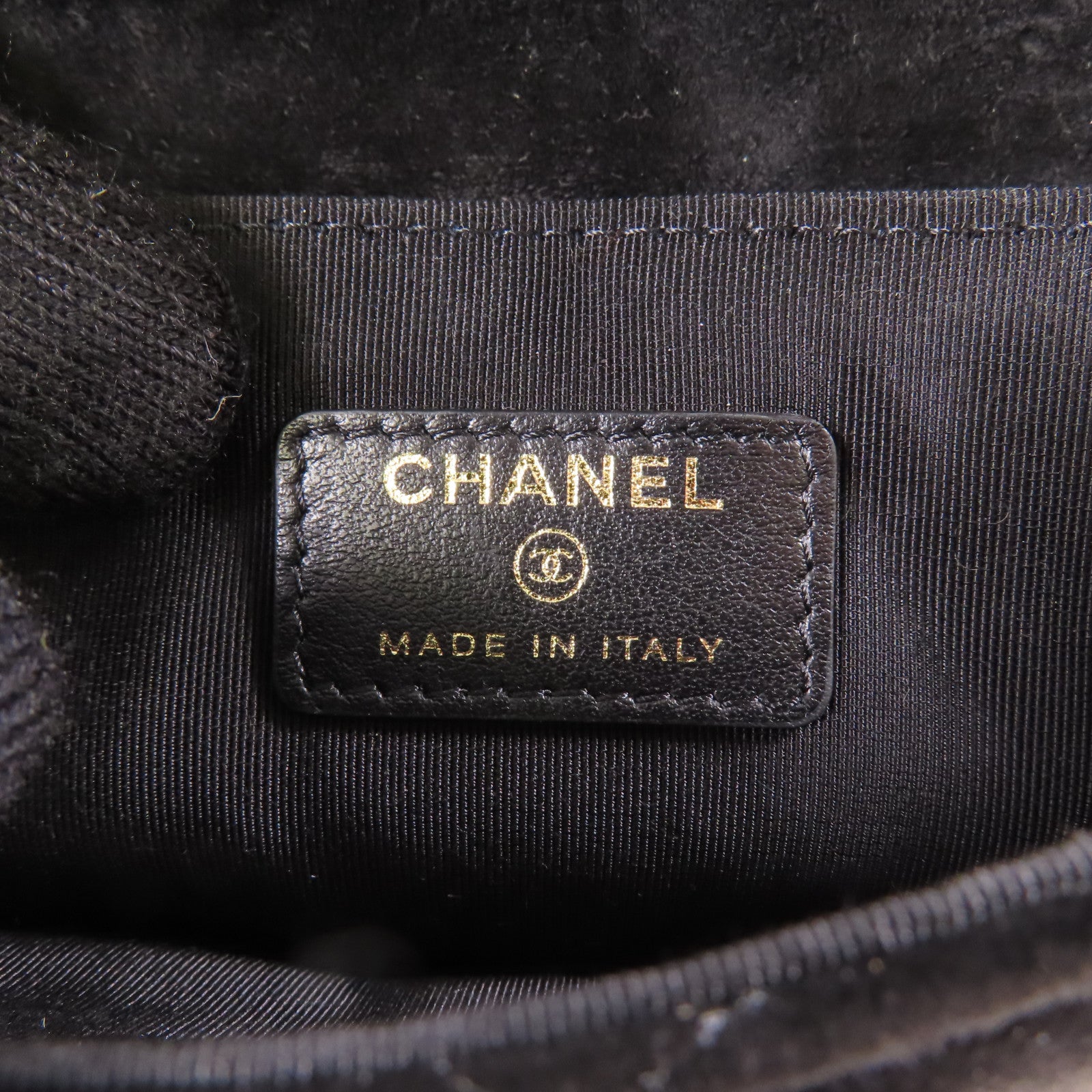 CHANEL 麂皮皮革Wallet金扣錢包