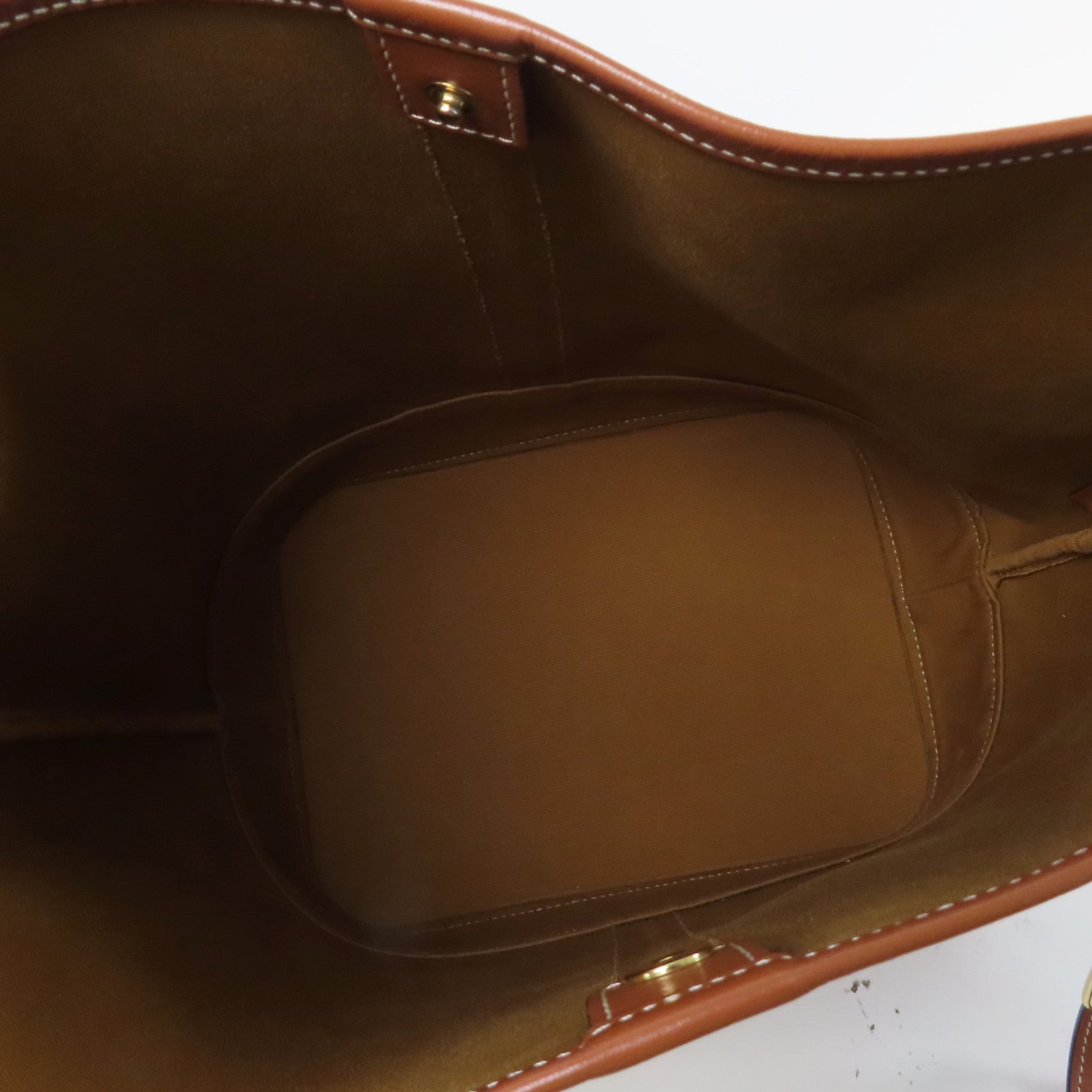 CELINE 塗層帆布帆布Bucket Bag金扣肩背袋啡色