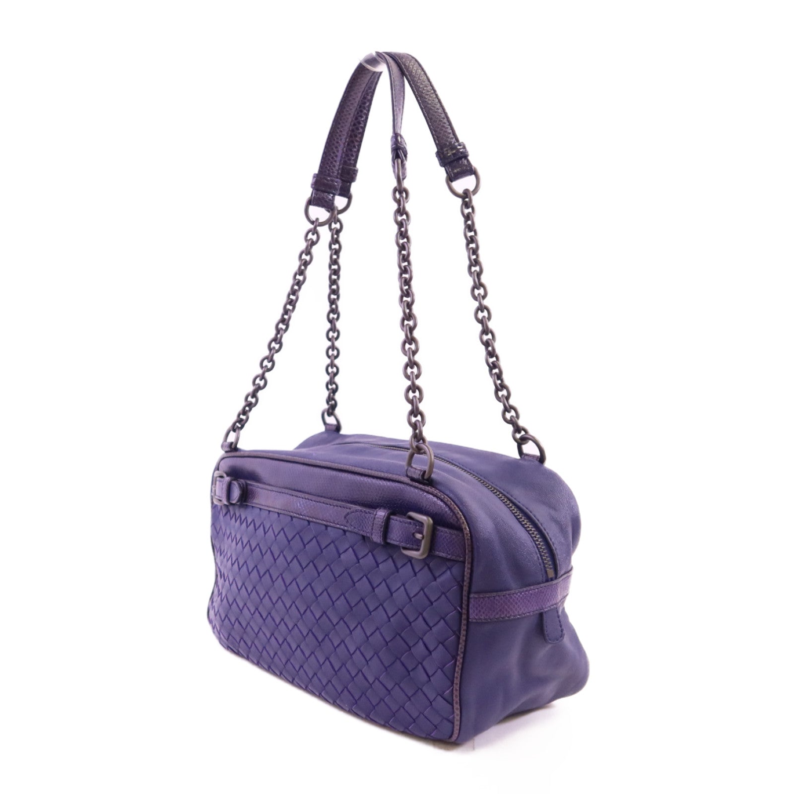 BOTTEGA VENETA 織紋皮革Shoulder Bag鏈帶肩背袋