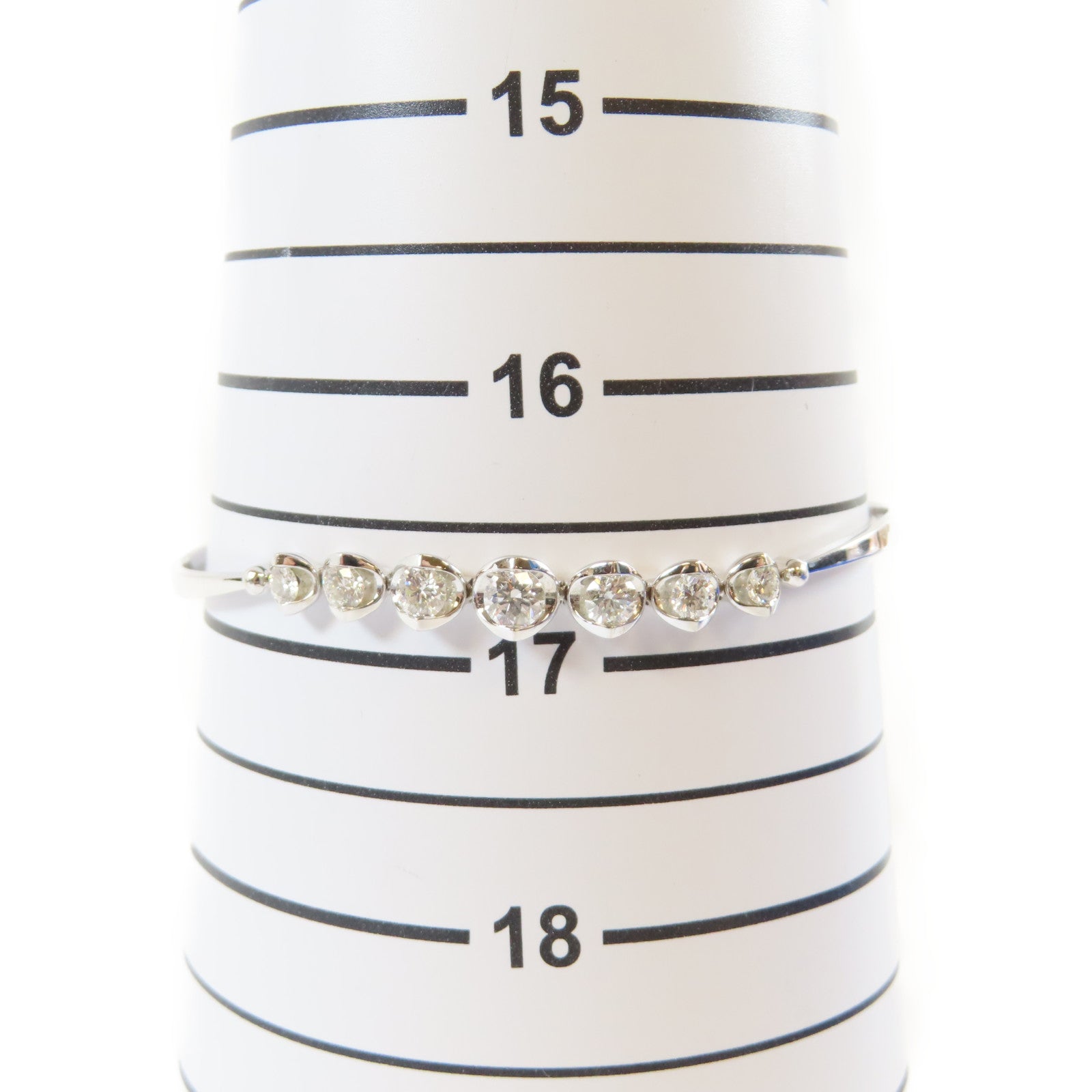 JEWELRY 【激減優惠】18K白金Diamond Bracelet0.31ct/0.875ct 鑽石手鏈#16.75cm