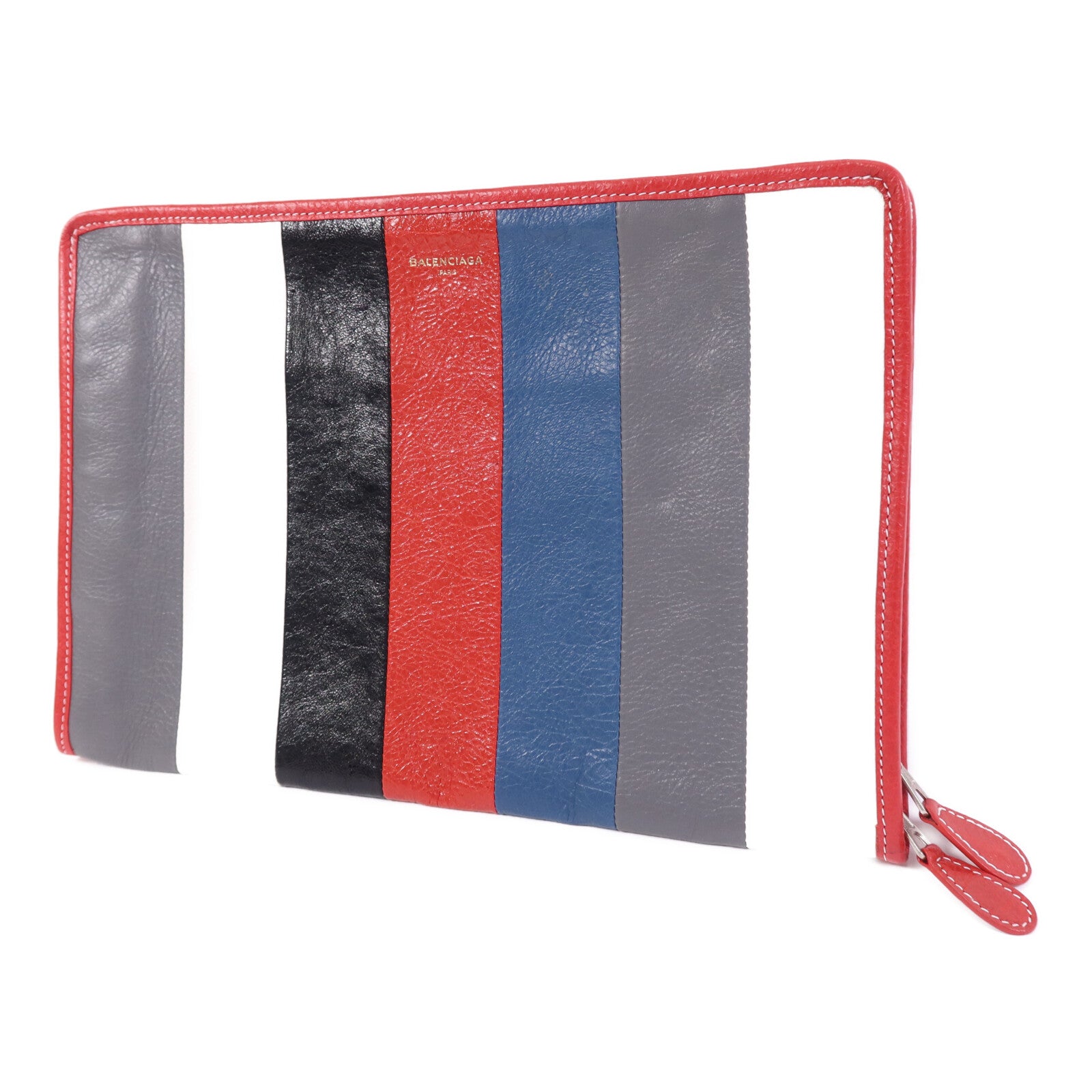 BALENCIAGA 牛皮皮革Clutch銀扣手拿包