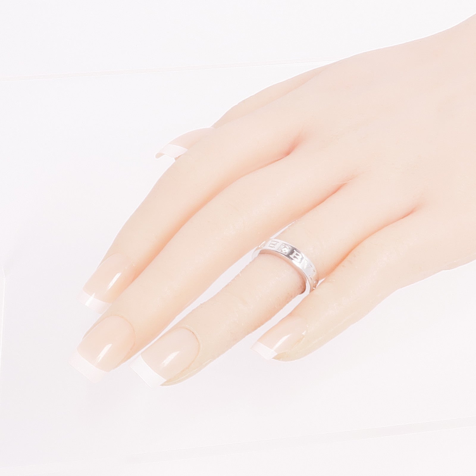 BVLGARI 18K白金B.Zero1 Essentiai Ring鑽石戒指US#4