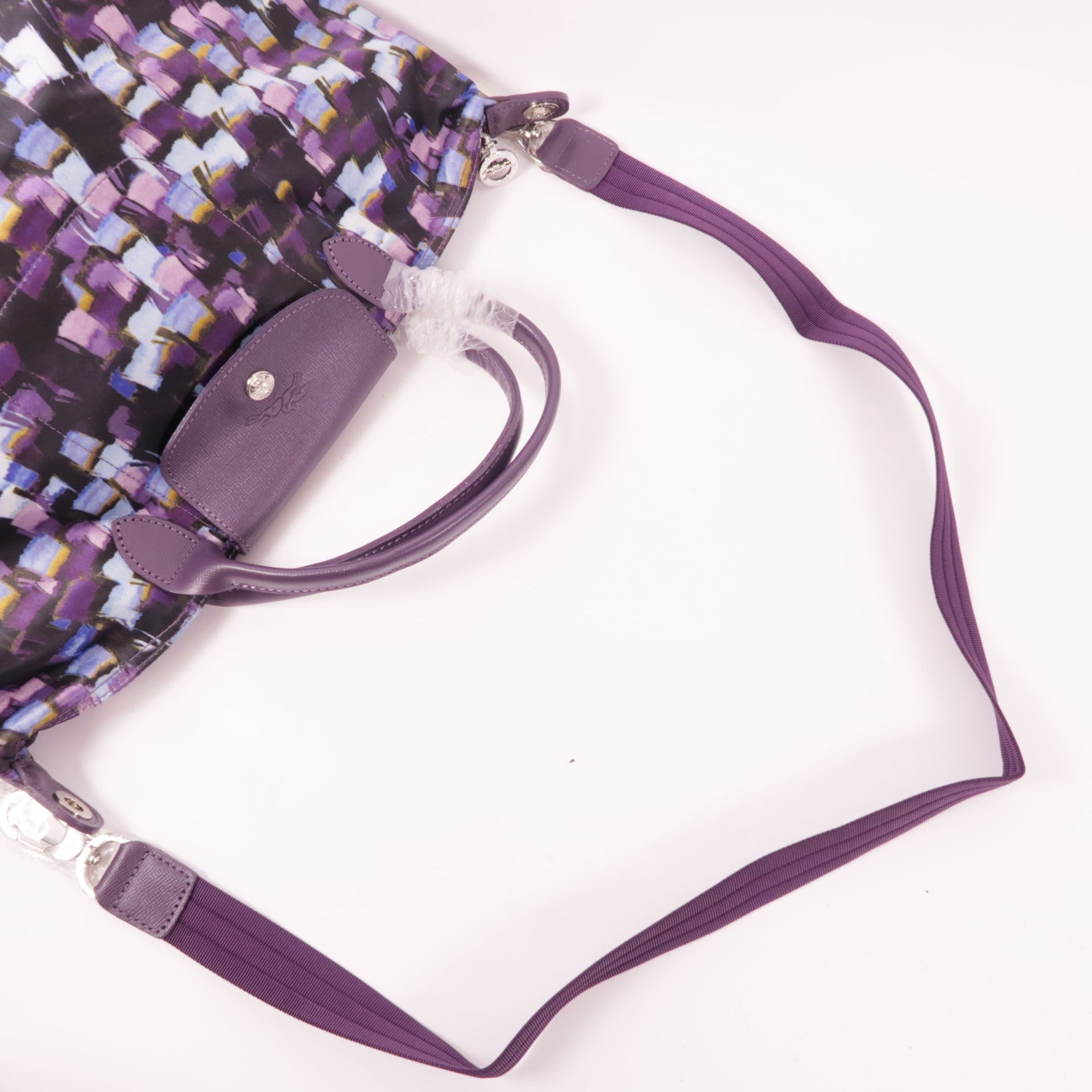 Longchamp 尼龍Tote Bag銀扣手挽肩背兩用袋