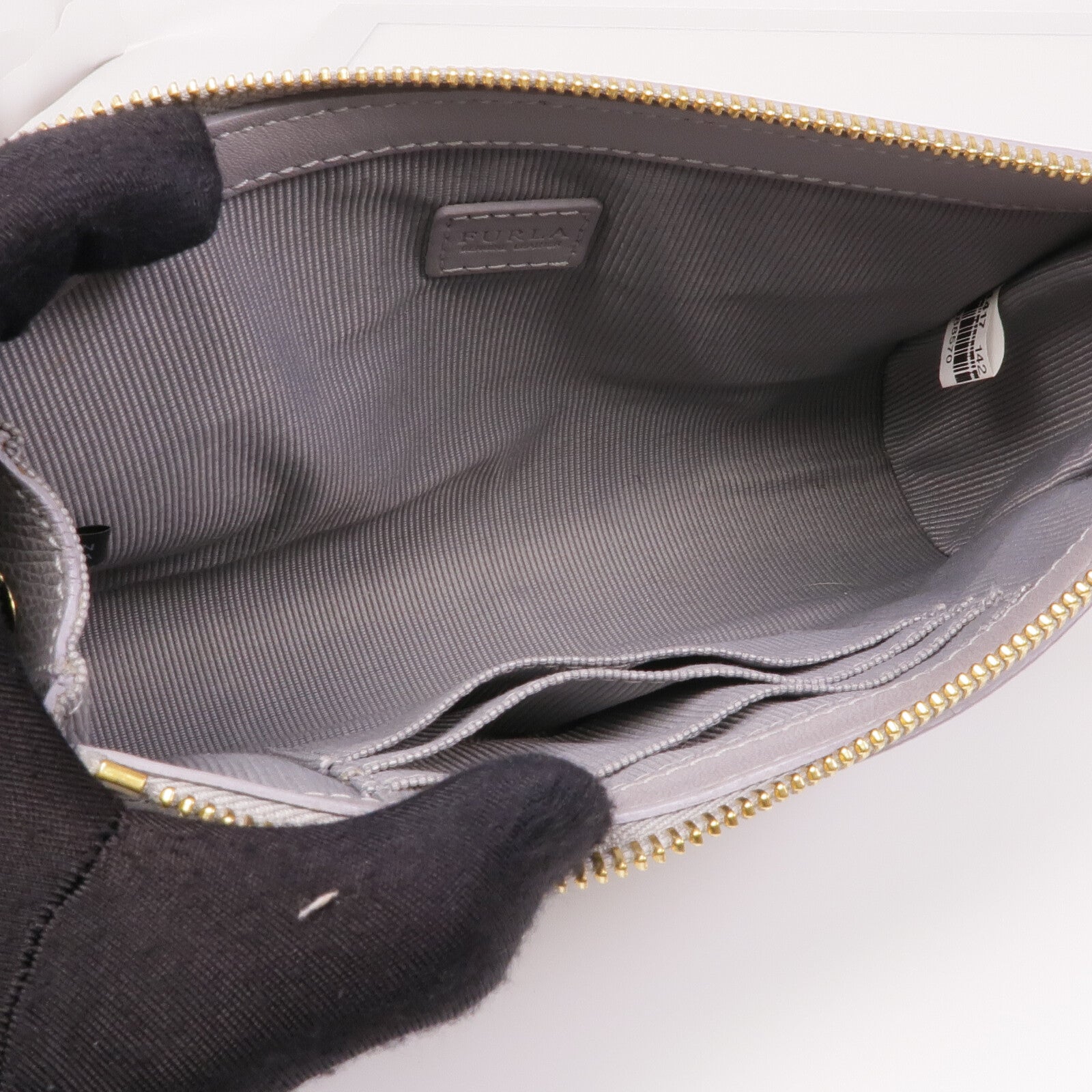 Furla 牛皮皮革Clutch Bag金扣手拿包