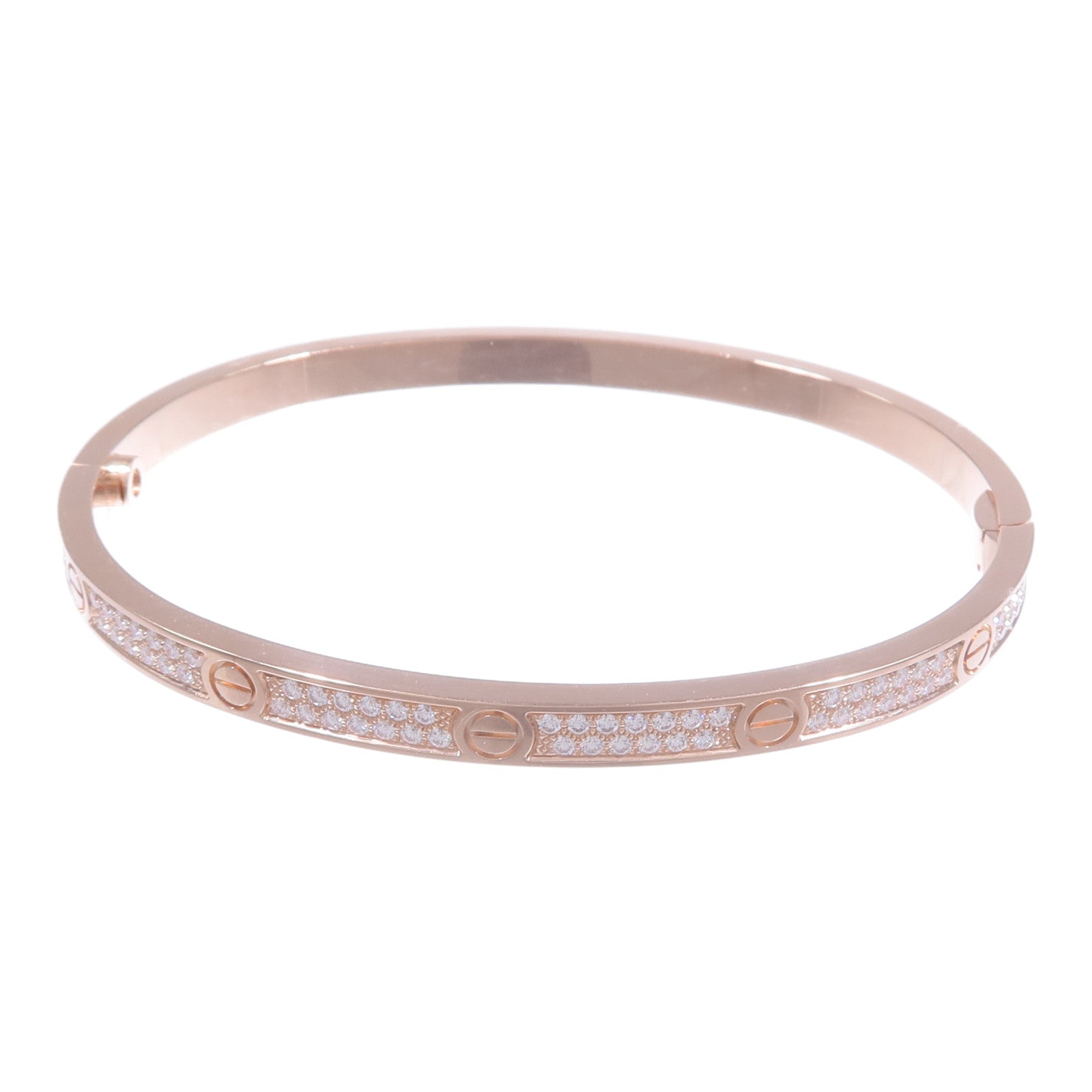 CARTIER 18K玫瑰金Love Bracelet Small Model Full Diamonds鑽石手鐲