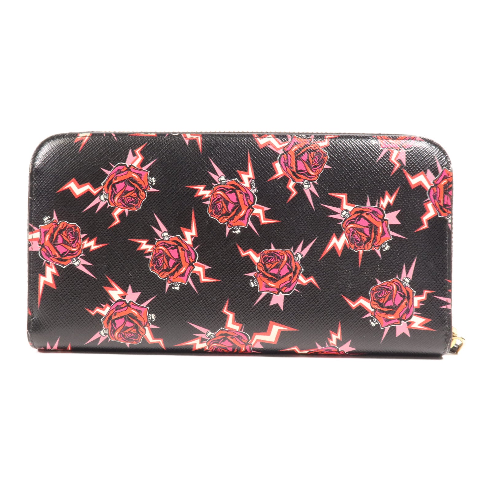 PRADA 牛皮皮革Long Wallet金扣長錢包