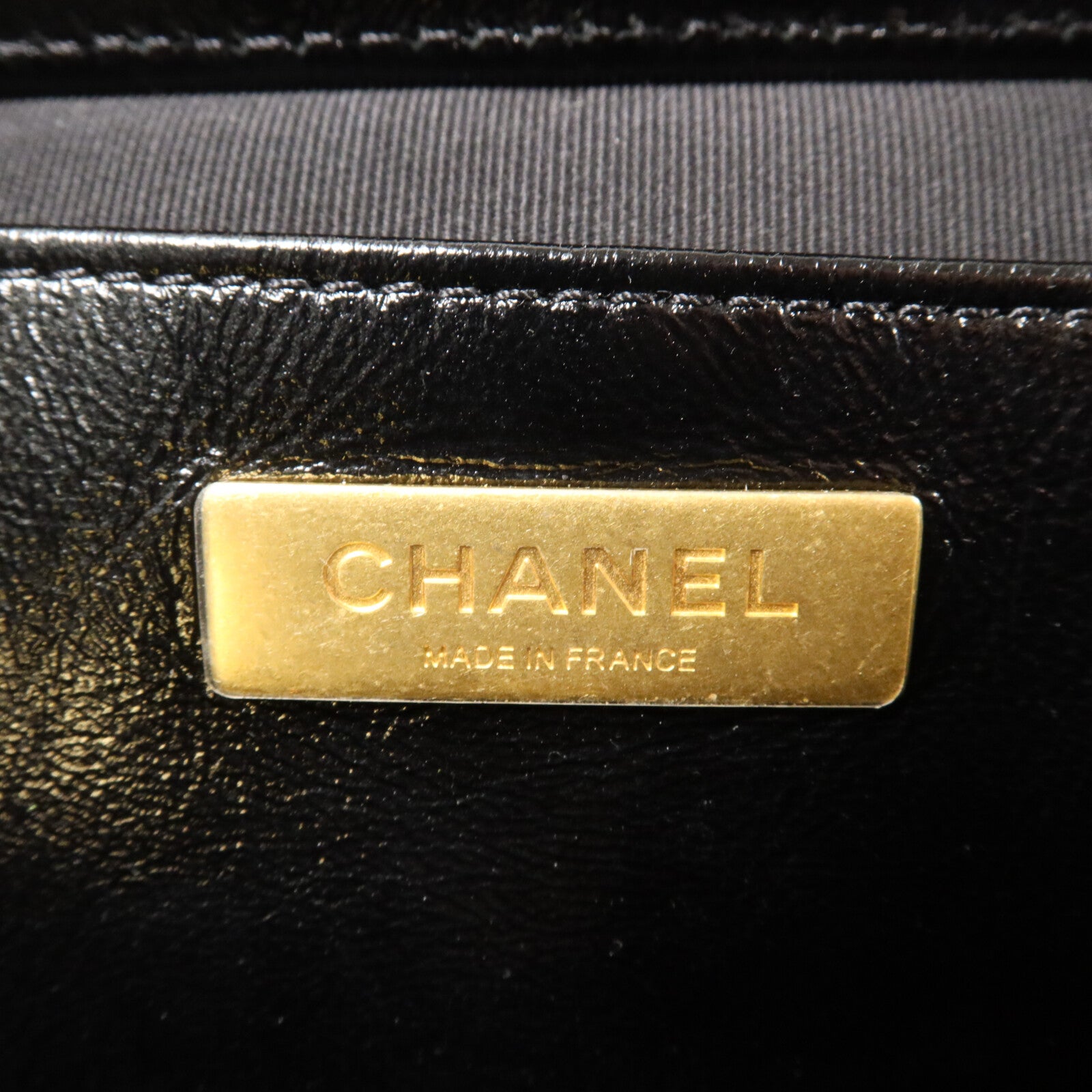 CHANEL 牛皮皮革Mini Bag With Top Handle鏈帶手挽肩背兩用袋