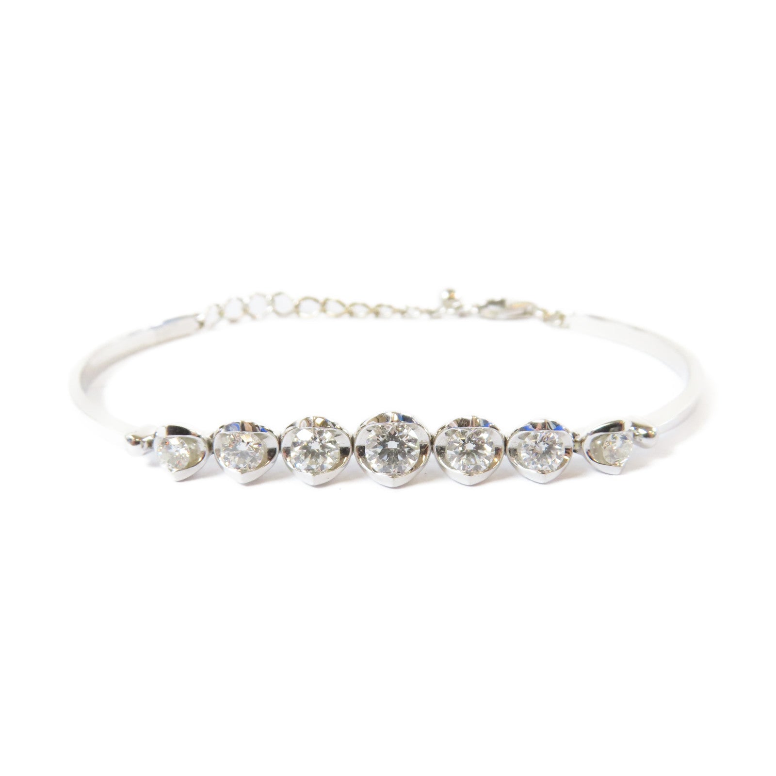 JEWELRY 【激減優惠】18K白金Diamond Bracelet0.31ct/0.875ct 鑽石手鏈#16.75cm