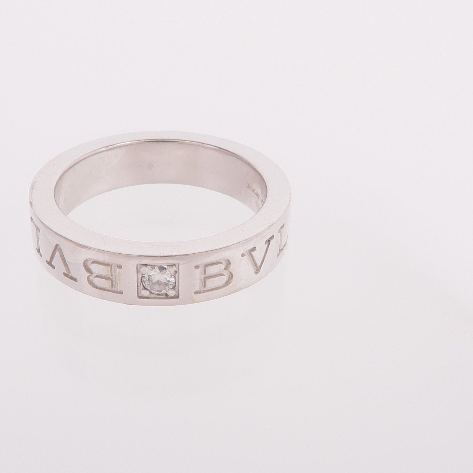 BVLGARI 18K白金B.Zero1 Essentiai Ring鑽石戒指US#4