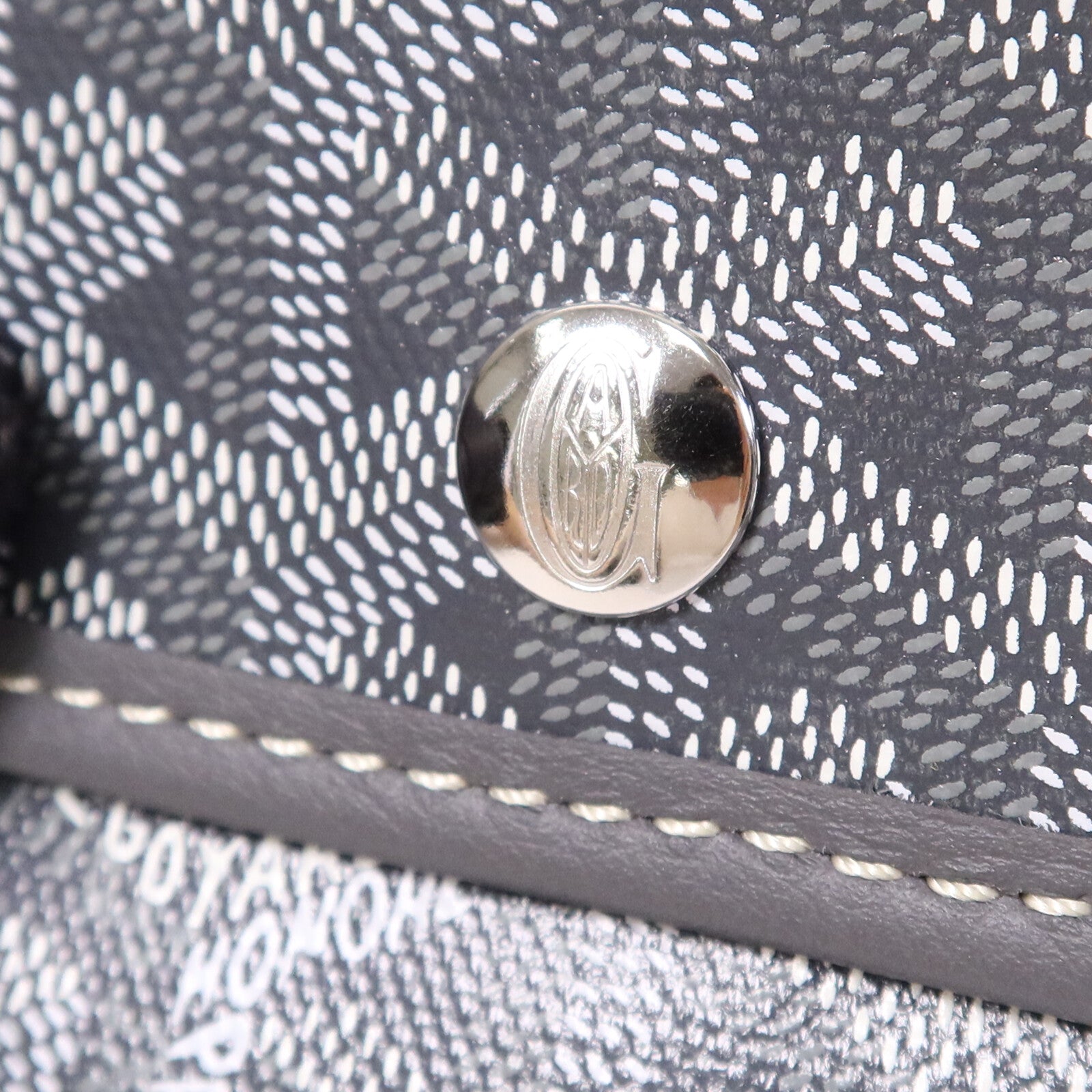 GOYARD 塗層帆布Anjon Mini銀扣手挽袋