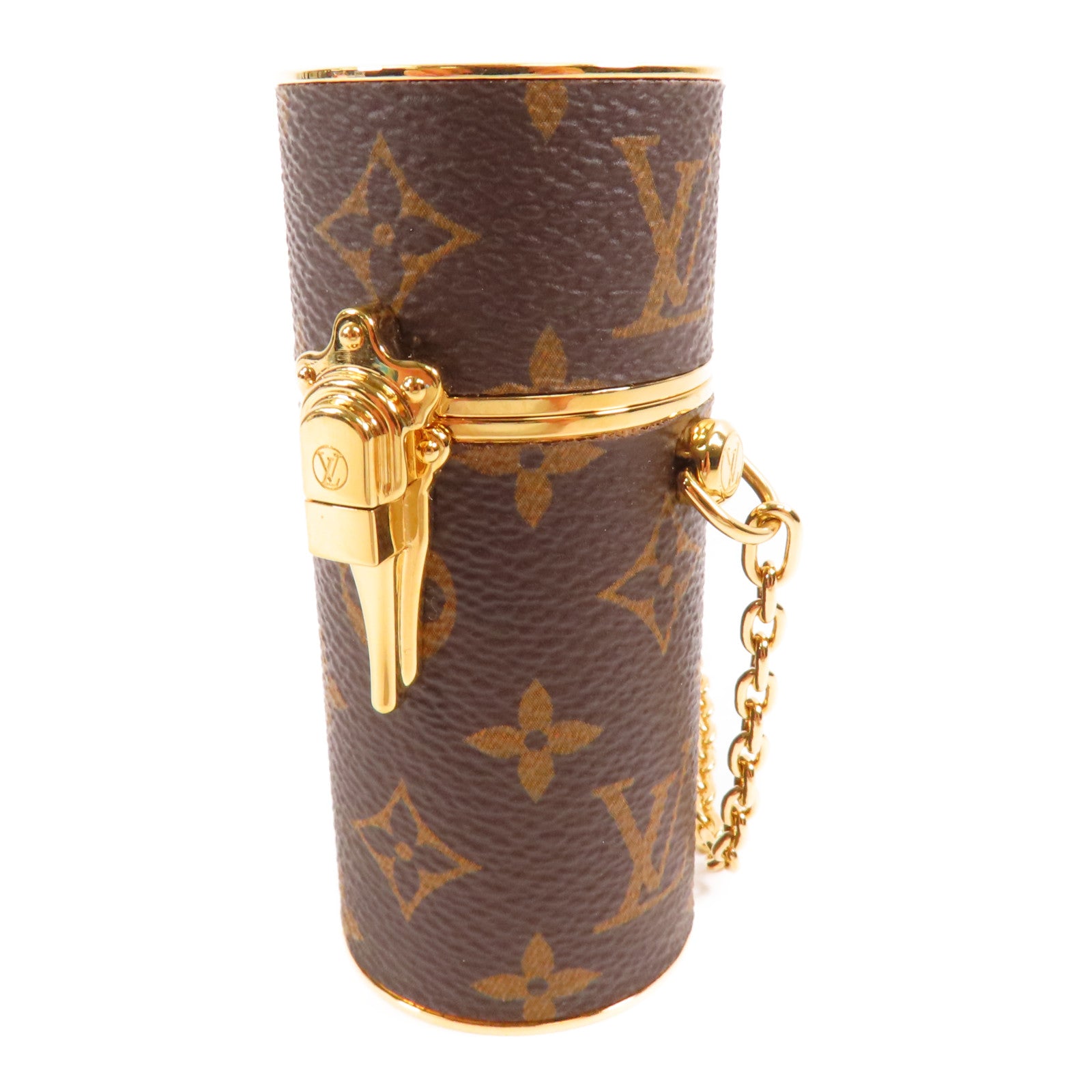LOUIS VUITTON LV GHW Lipstick Case MP2406 Monogram Brown