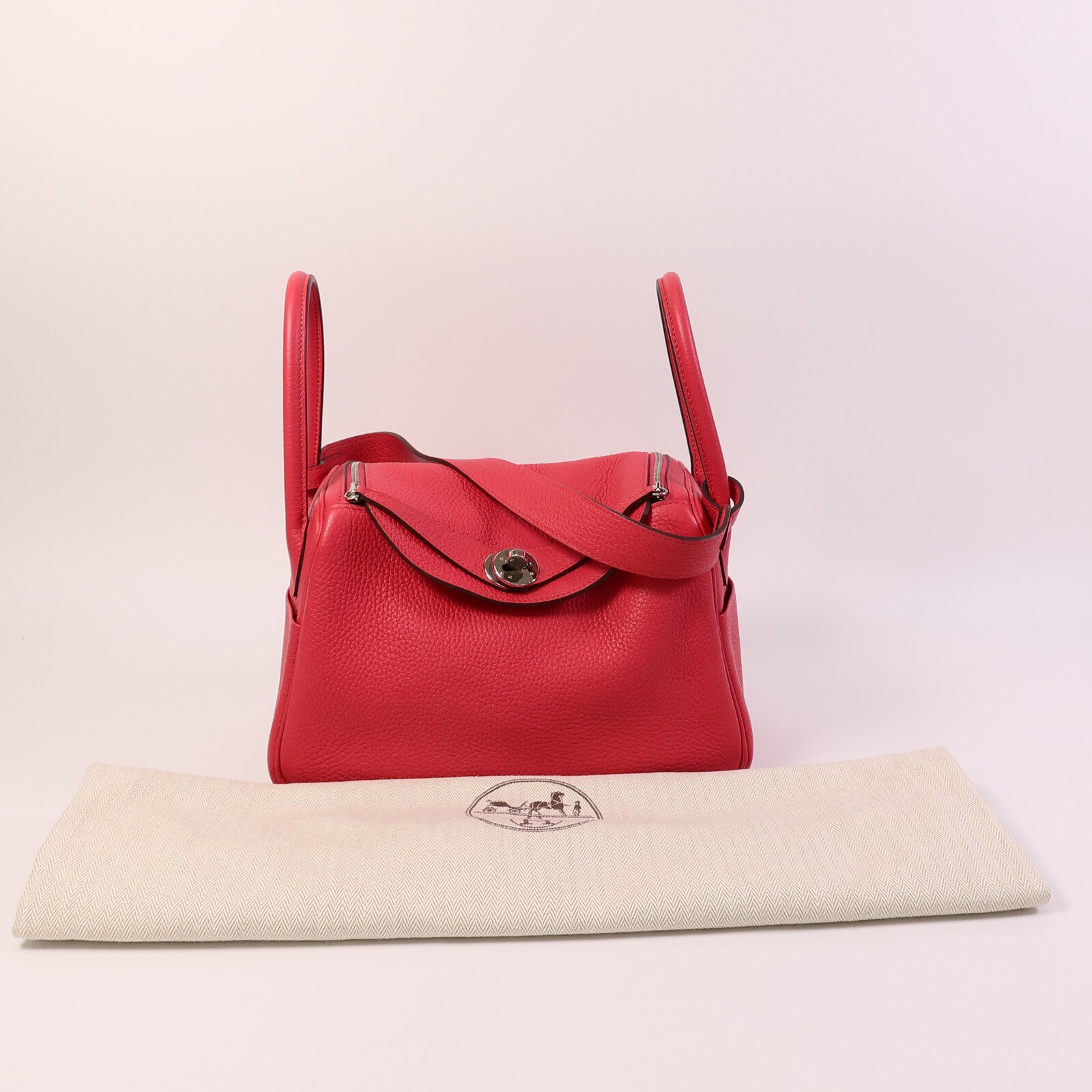HERMES Clemence皮革Lindy 26手挽肩背兩用袋