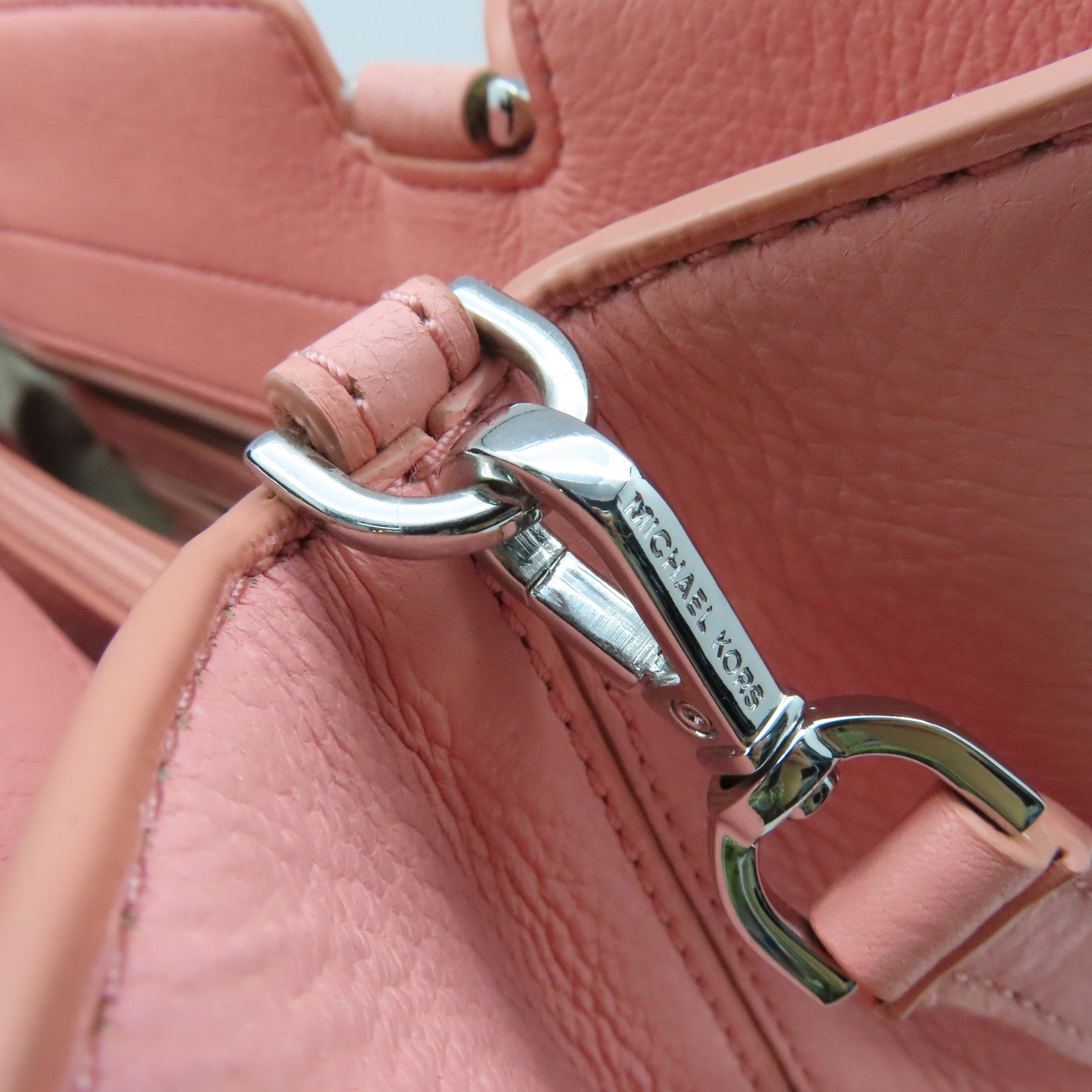 Michael Kors 【激減優惠】牛皮皮革Shoulder Bag銀扣手挽肩背兩用袋
