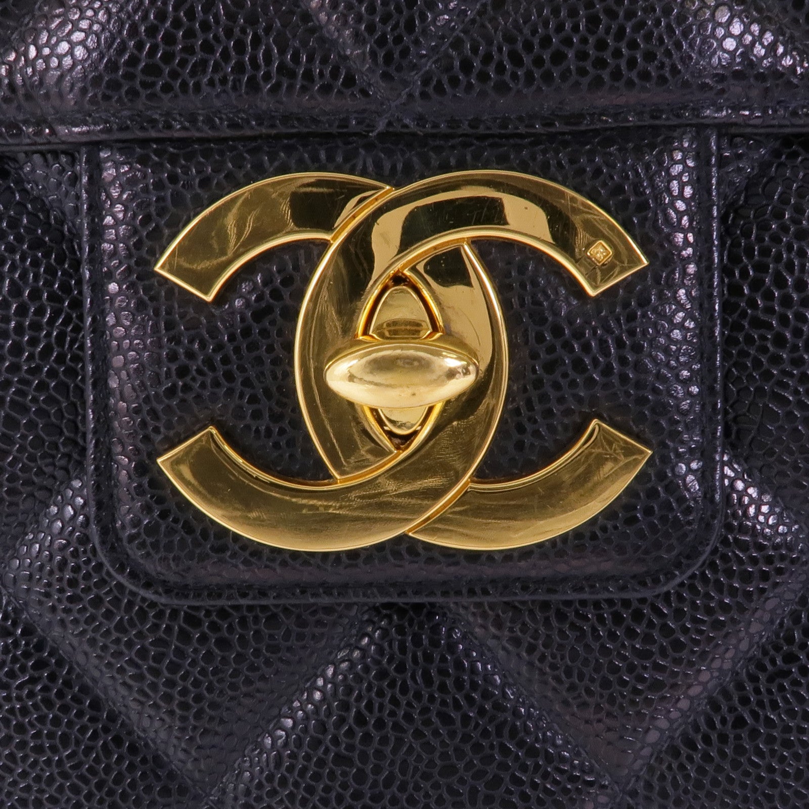 CHANEL 牛皮皮革Vintage Briefcase金扣手挽袋
