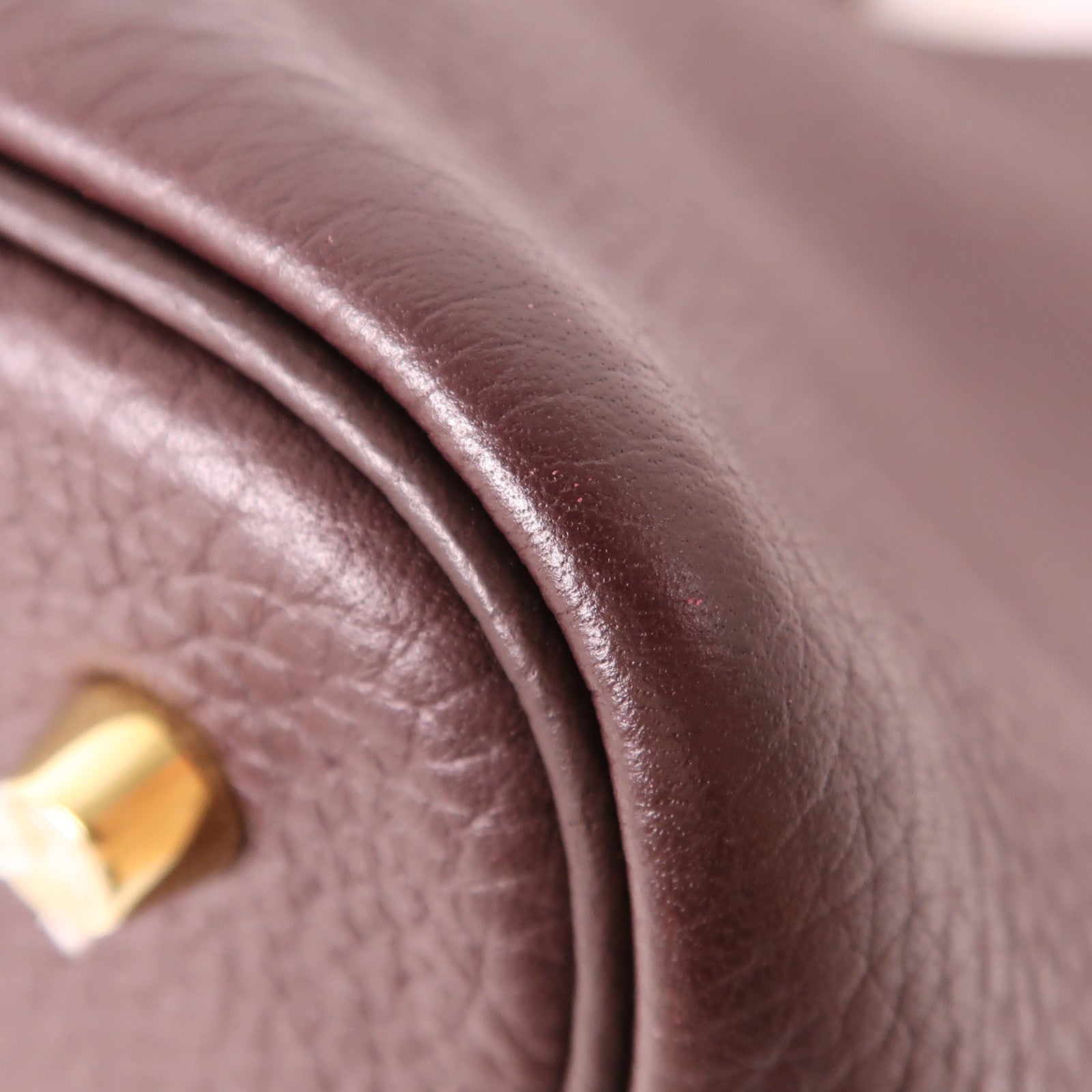 HERMES Clemence皮革Picotin MM金扣手挽袋Rouge Sellier
