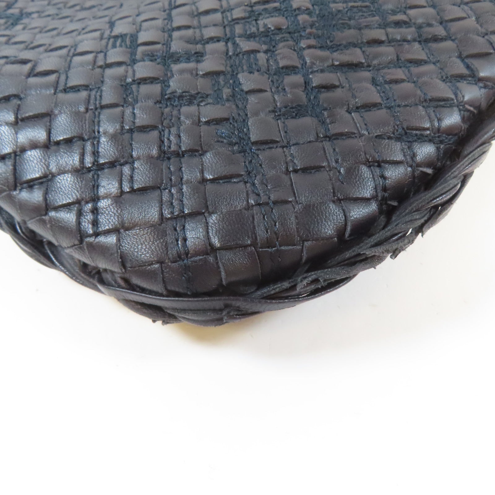 BOTTEGA VENETA 織紋牛皮皮革Hand Bag手挽袋黑色
