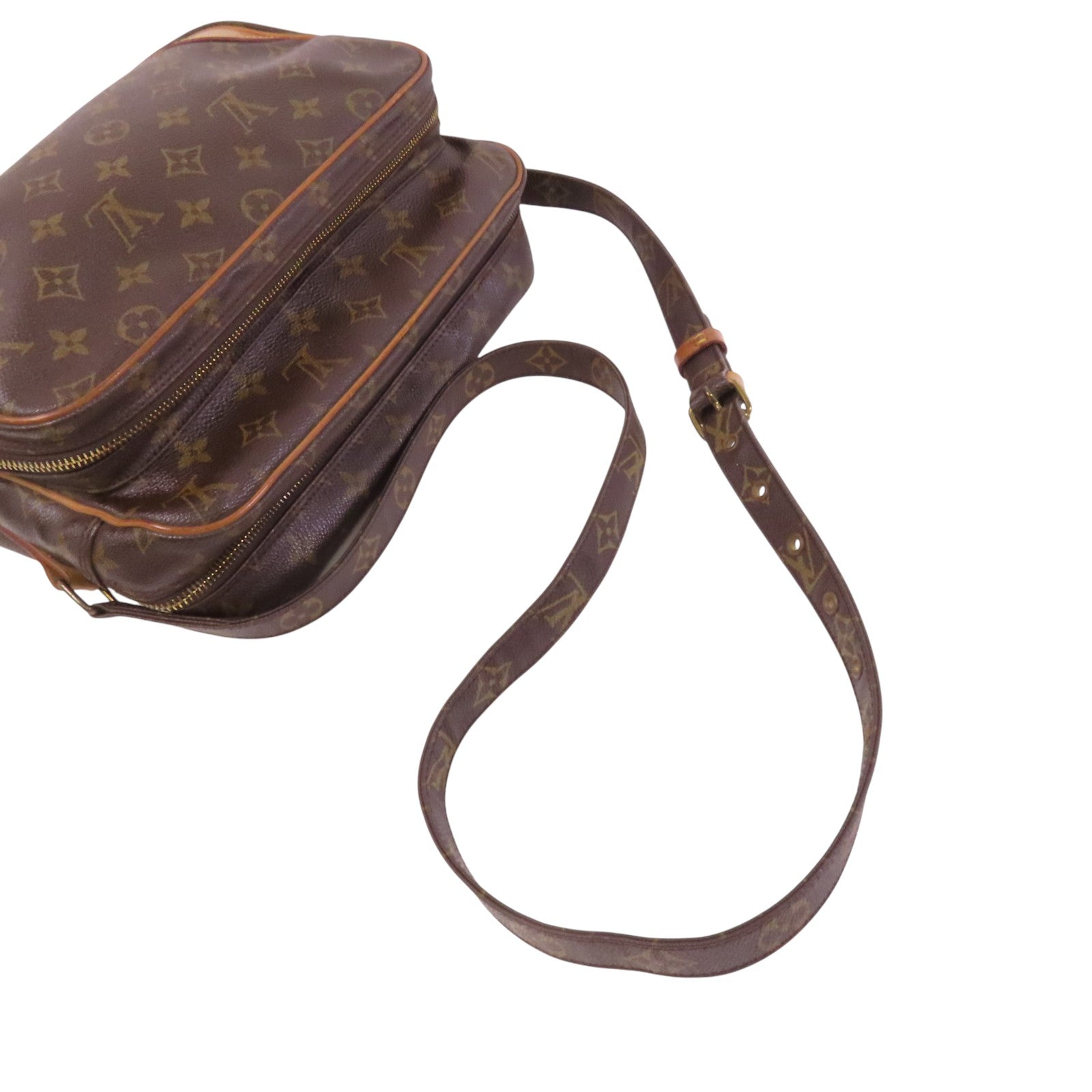 LOUIS VUITTON Monogram Nile金扣肩背袋