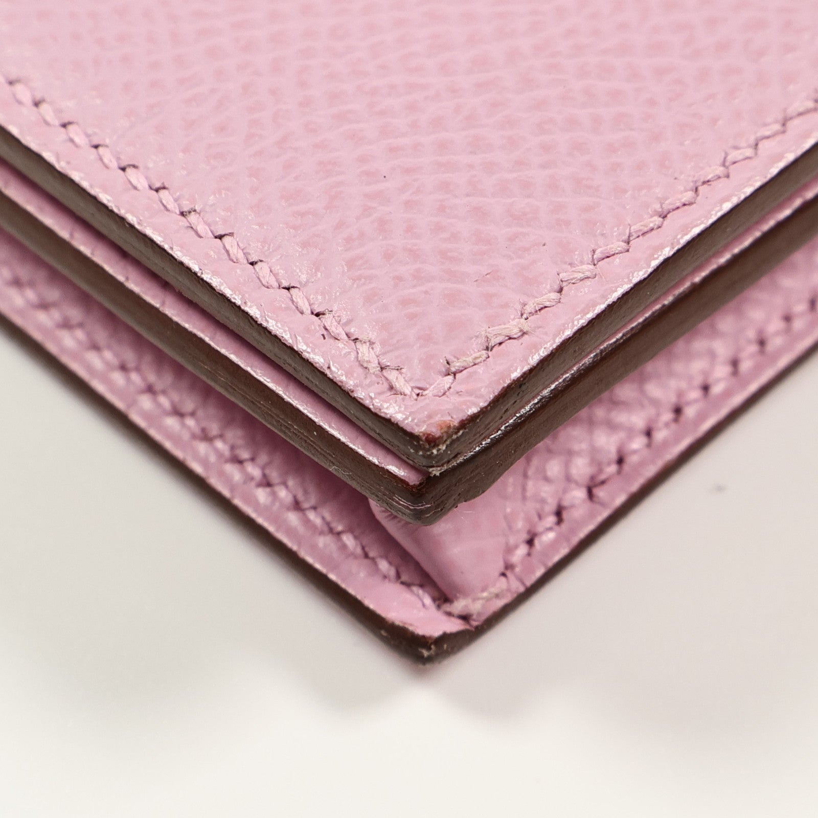 HERMES Epsom皮革Bearn W Snap銀扣長錢包