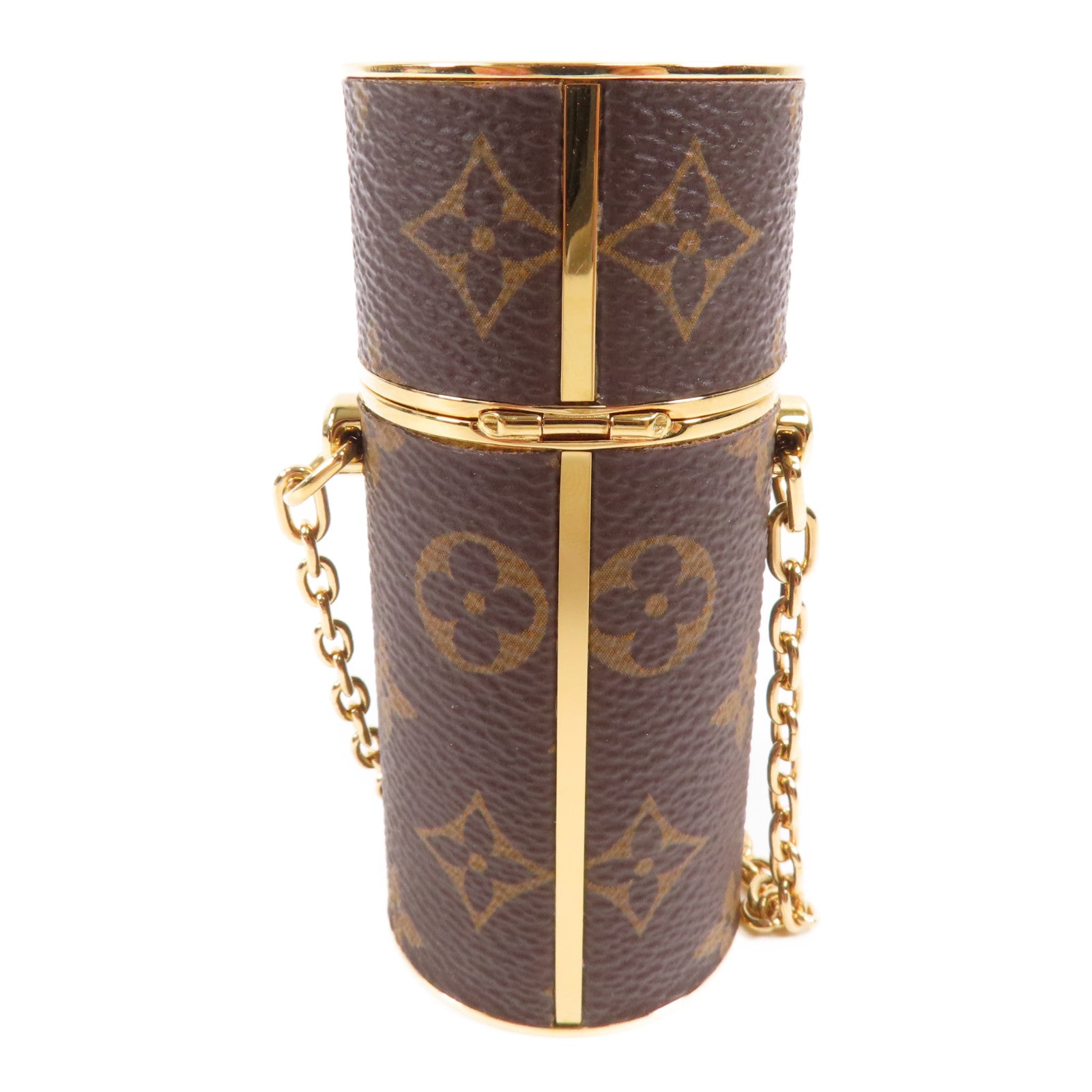 LOUIS VUITTON LV GHW Lipstick Case MP2406 Monogram Brown