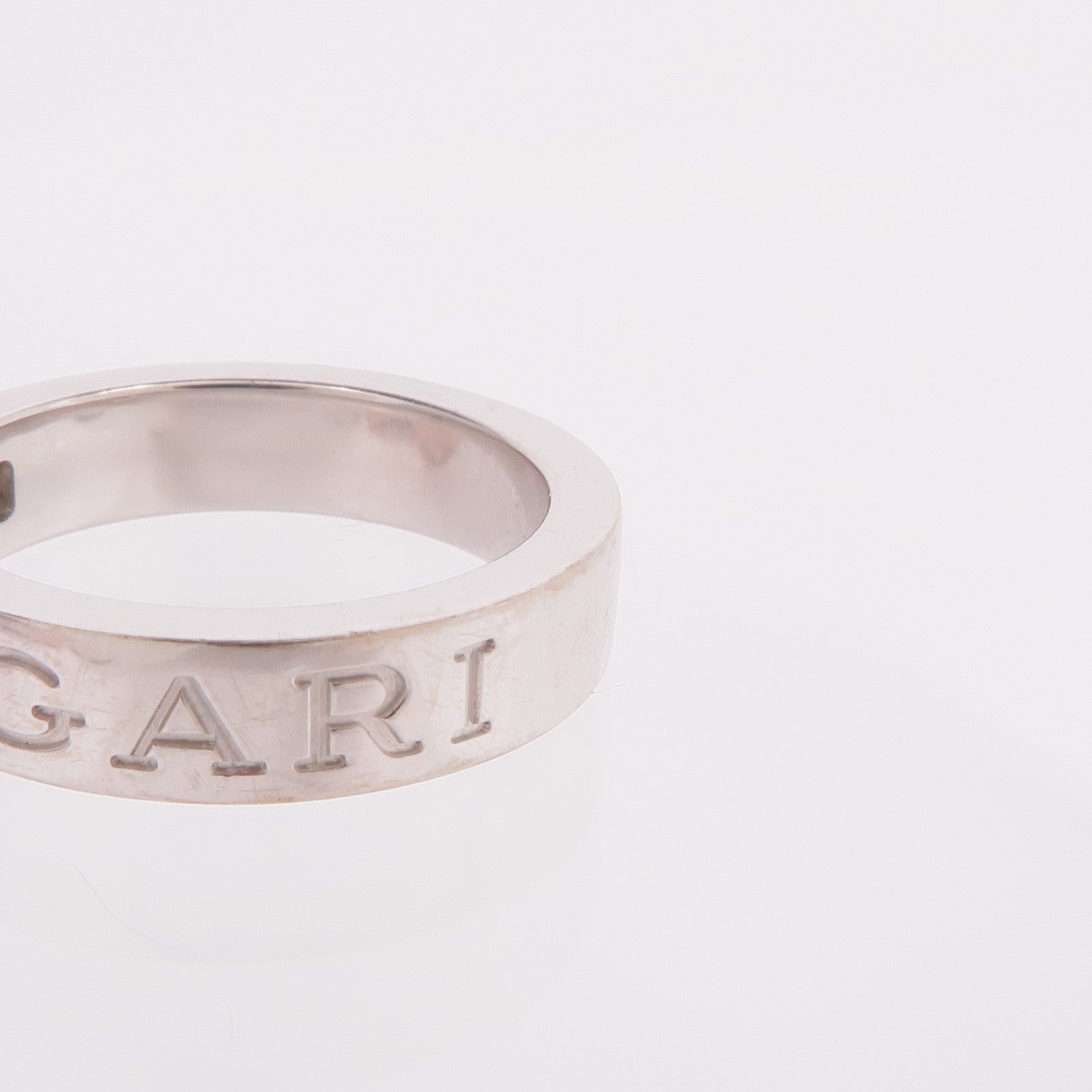 BVLGARI 18K白金B.Zero1 Essentiai Ring鑽石戒指US#4