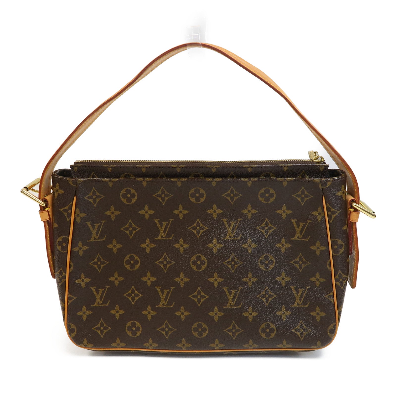LOUIS VUITTON Monogram Viva Cite GM金扣肩背袋啡色