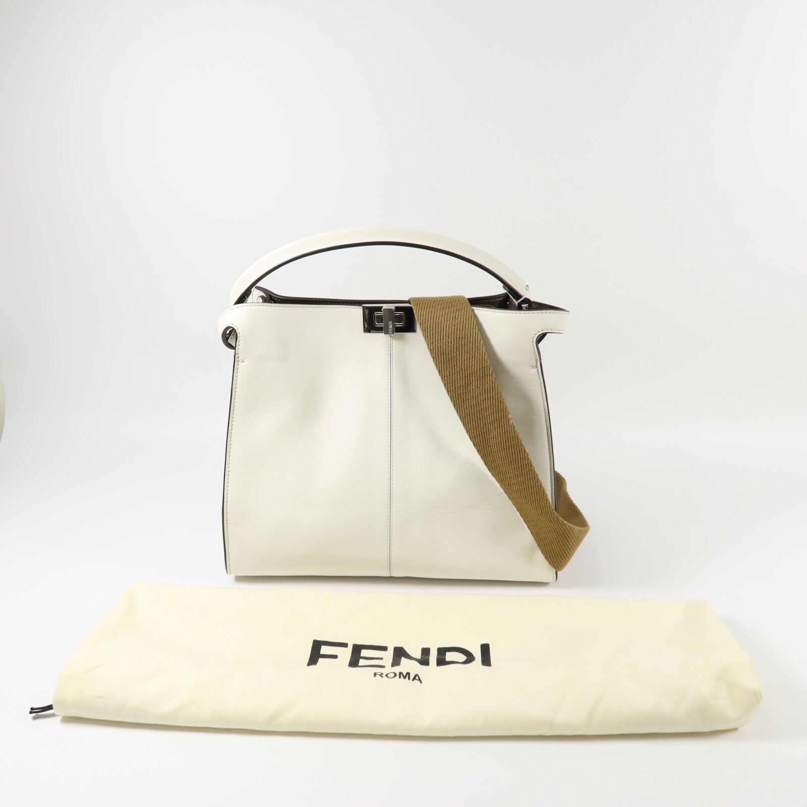 FENDI 牛皮皮革Peekaboo X-Lite手挽肩背兩用袋