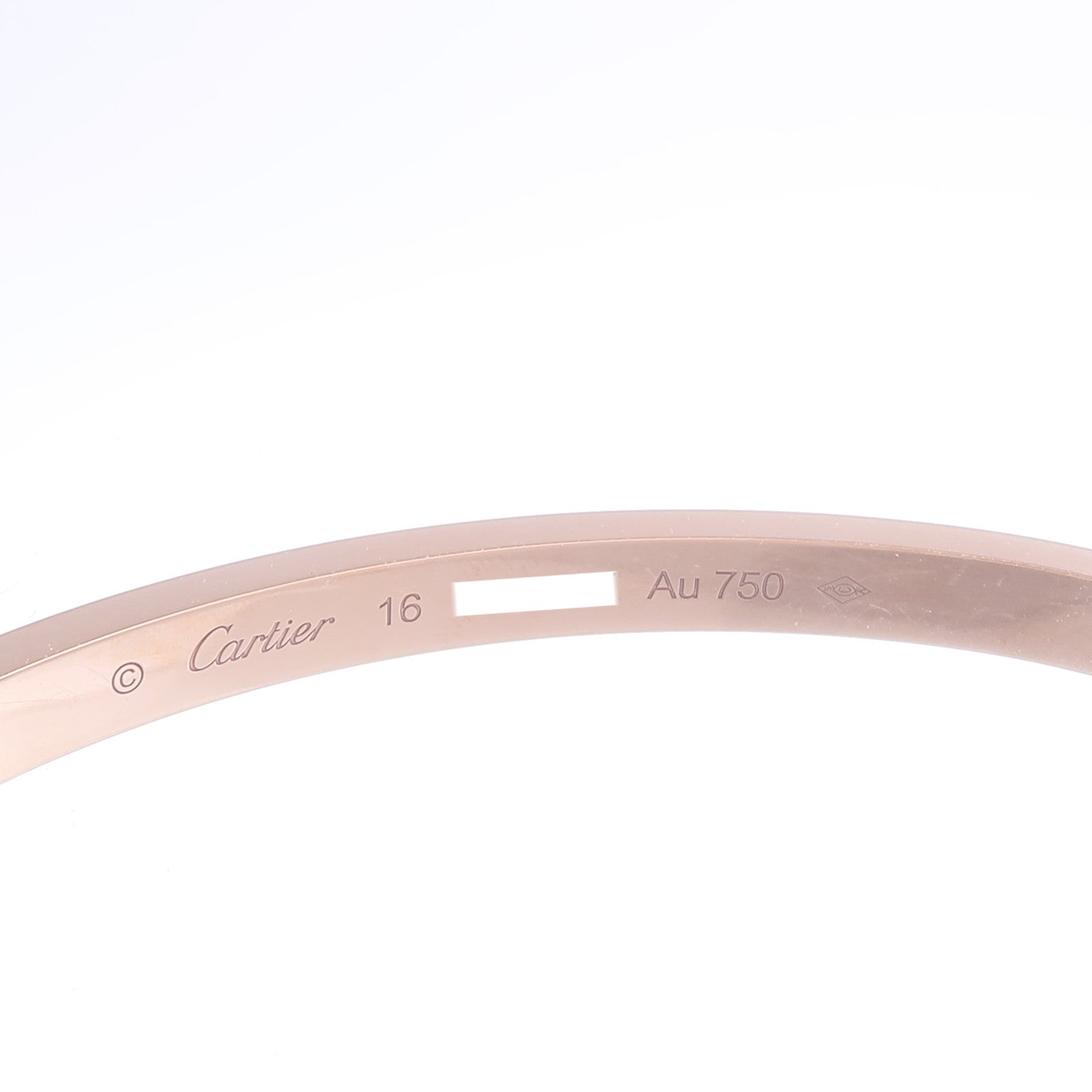 CARTIER 18K玫瑰金Love Bracelet Small Model Full Diamonds鑽石手鐲