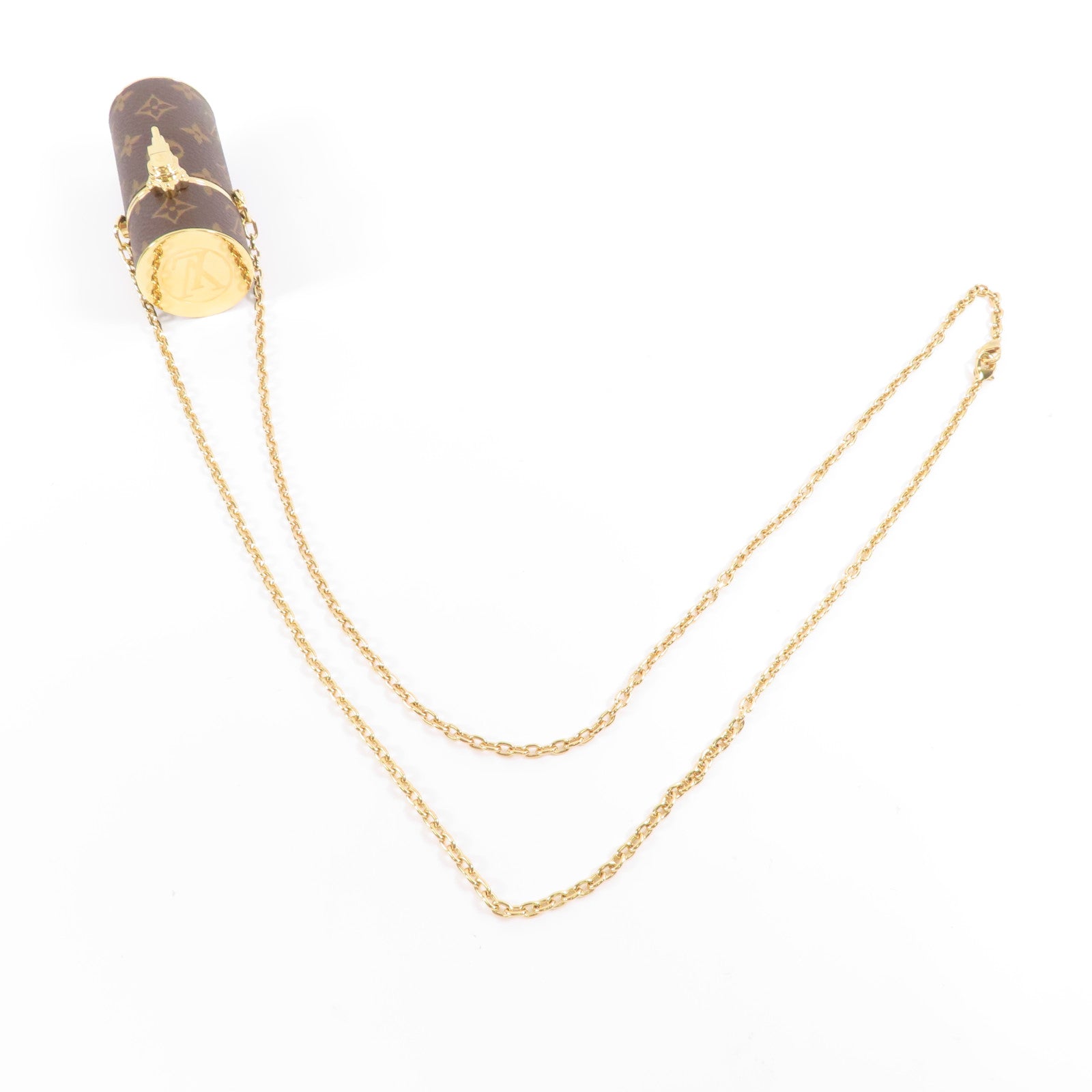 LOUIS VUITTON 【激減優惠】Monogram Lipstick Case金扣鏈帶唇膏盒