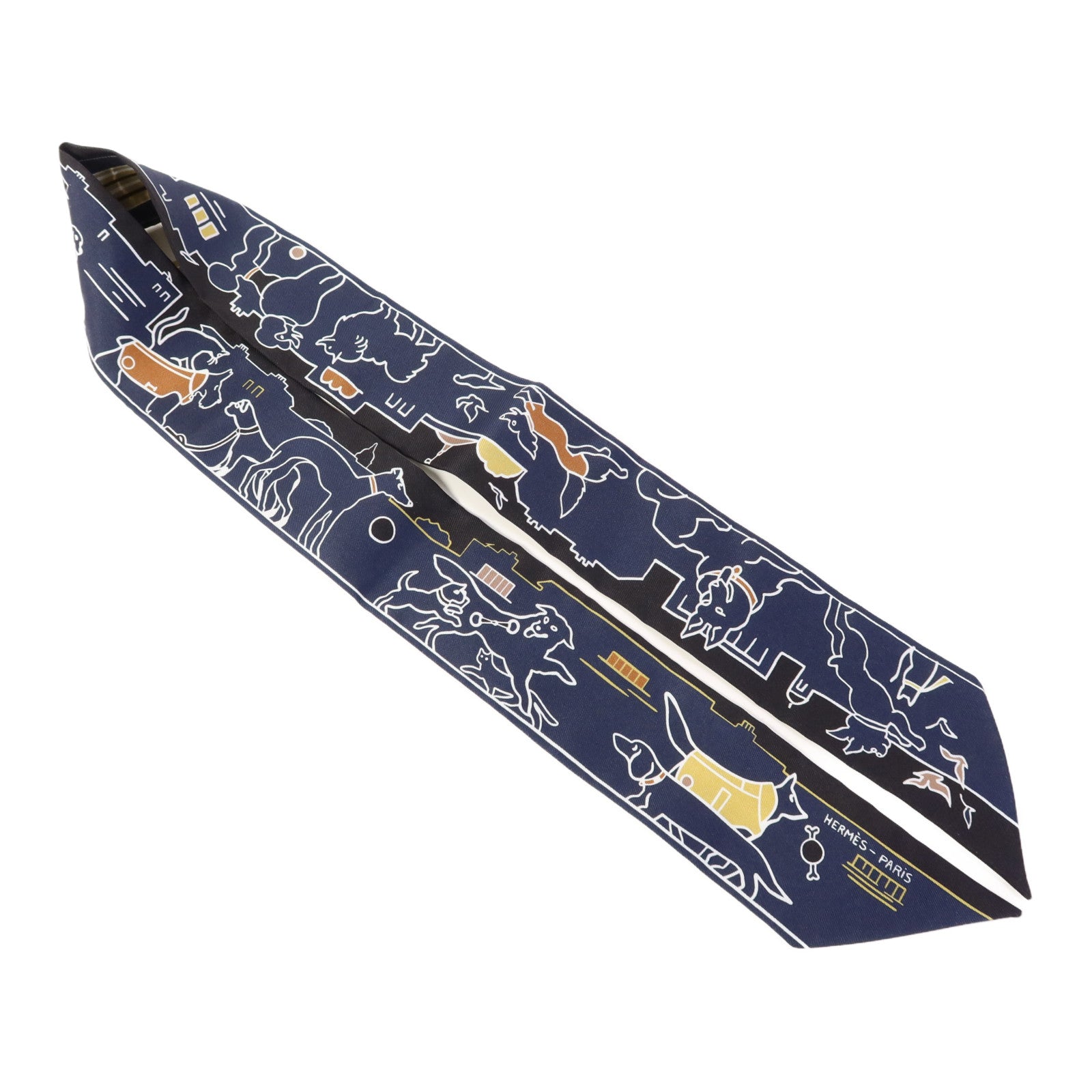 HERMES 絲質Twilly絲巾