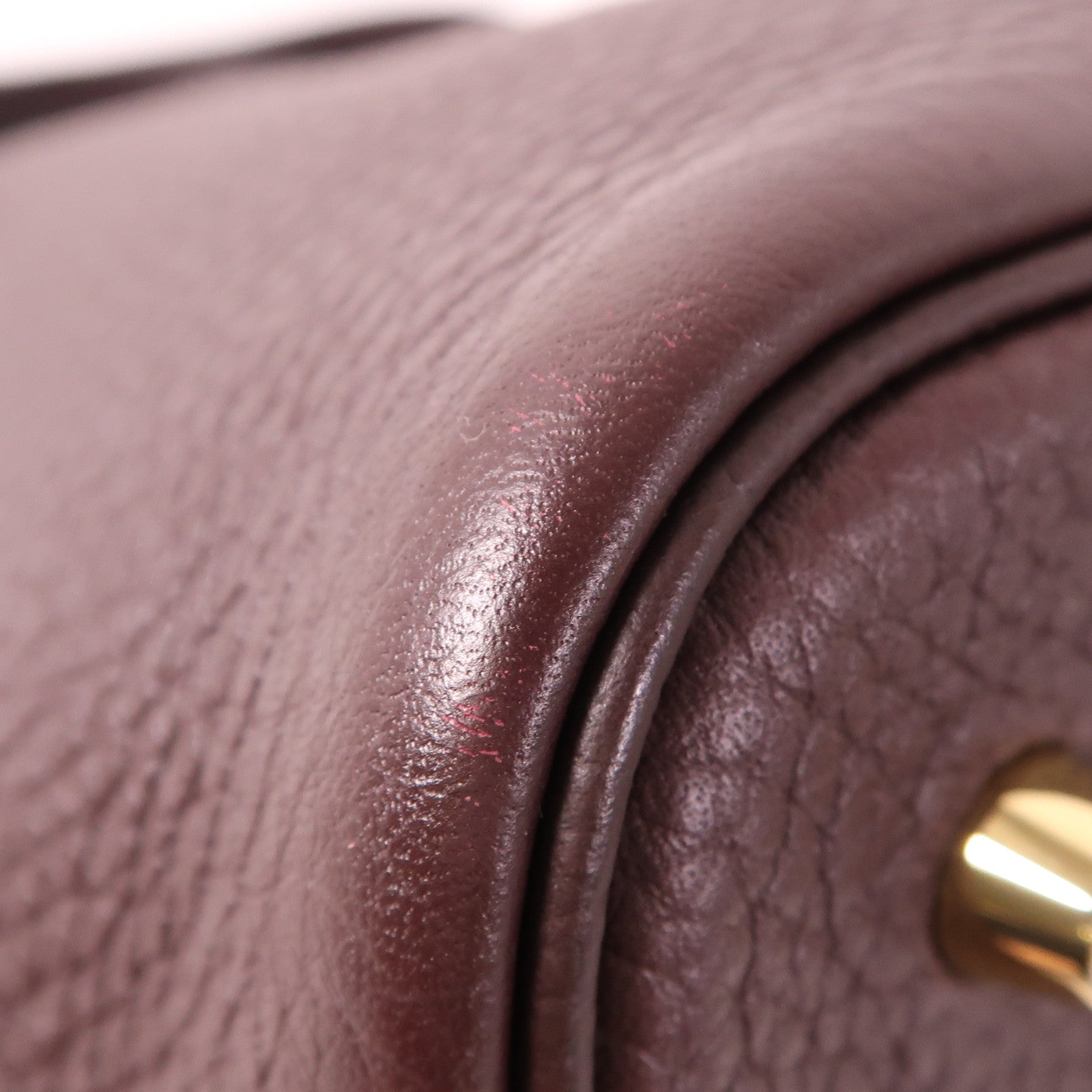 HERMES Clemence皮革Picotin MM金扣手挽袋Rouge Sellier
