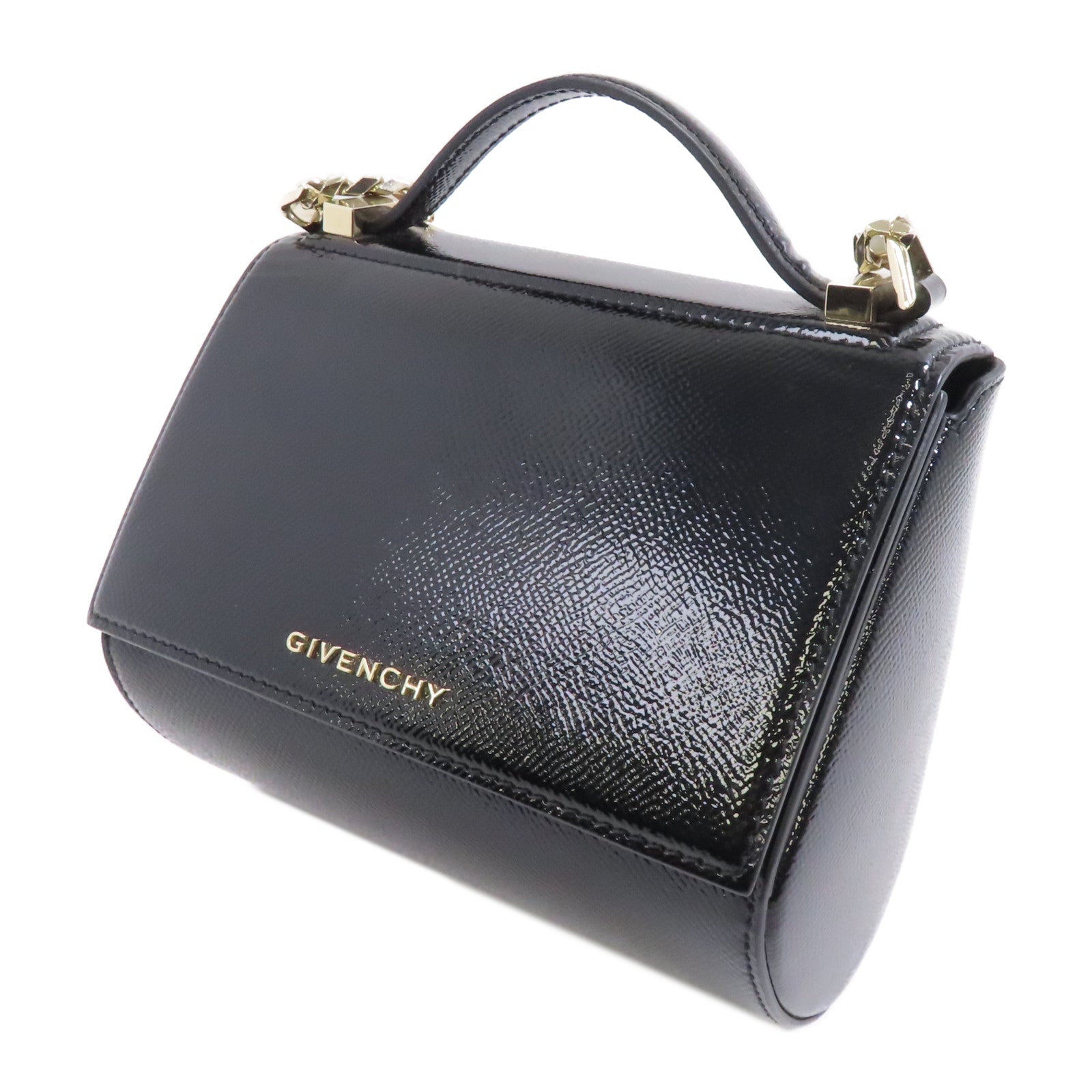 GIVENCHY 牛皮皮革2 Way Shoulder金扣手挽肩背兩用袋黑色