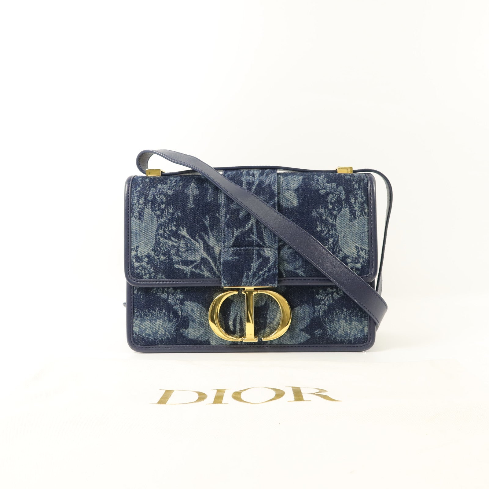 Dior 牛仔布料30 Montaigne肩背袋