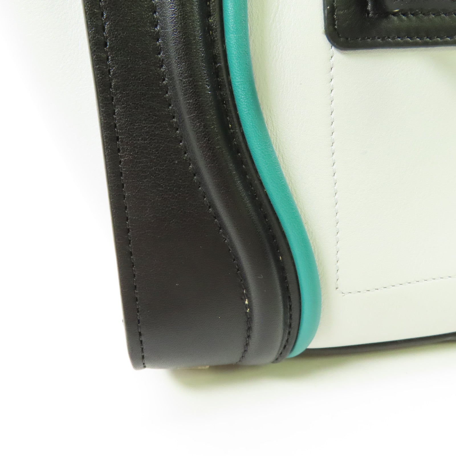 CELINE 牛皮皮革Micro Luggage銀扣手挽袋