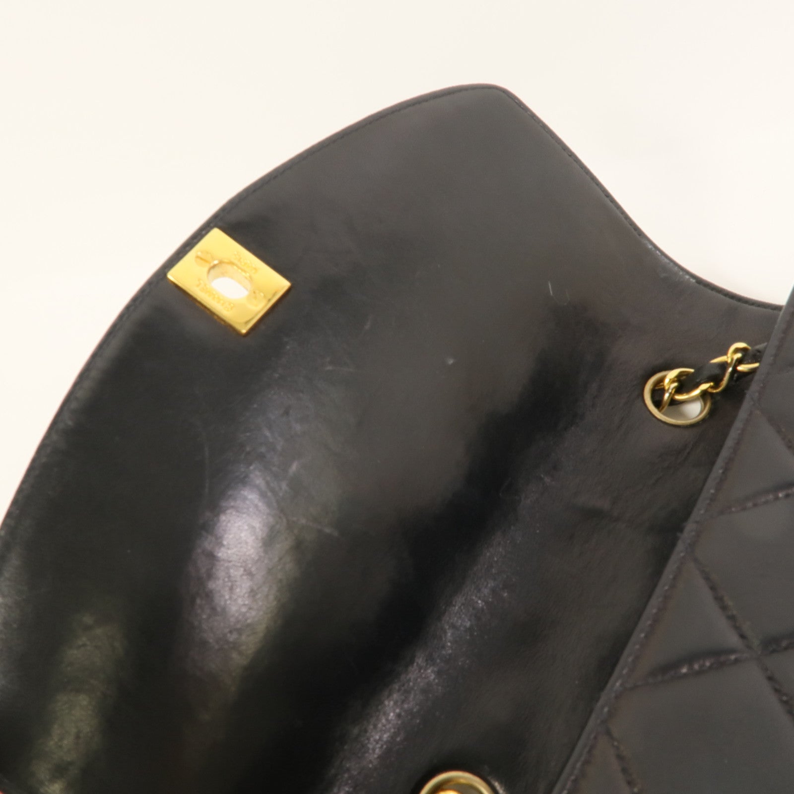 CHANEL 羊皮皮革Vintage Diana鏈帶肩背袋