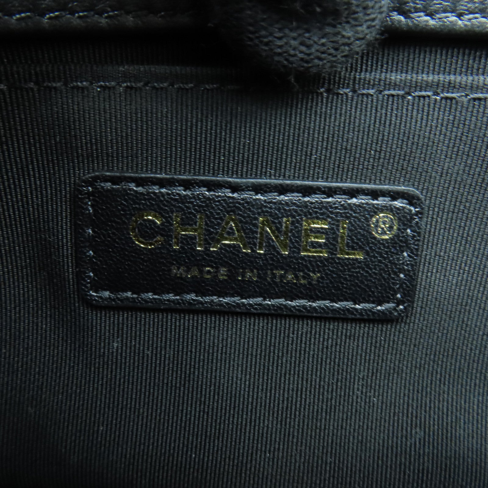 CHANEL 【激減優惠】菱格牛皮皮革Boy 20cm金扣鏈帶肩背袋黑色